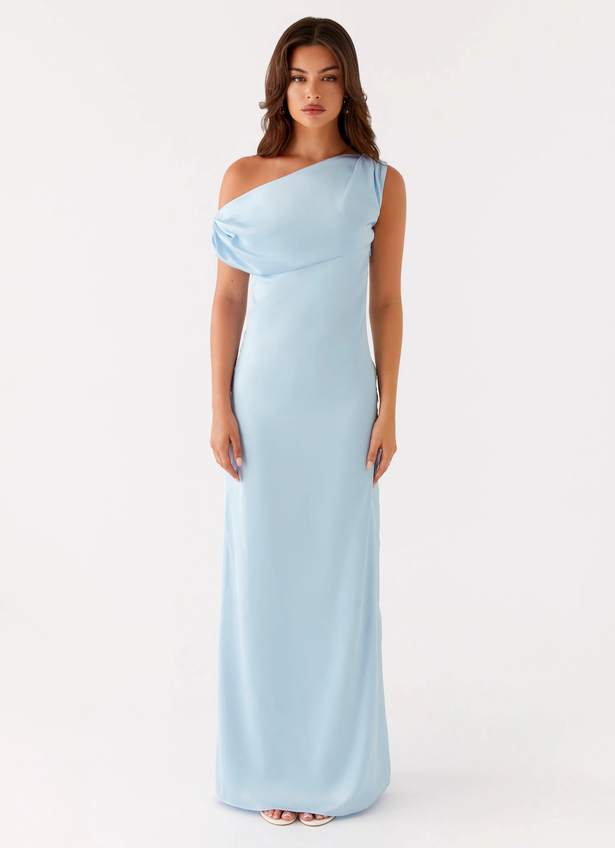 Heart Of Glass Satin Maxi Dress - Blue - Image 4