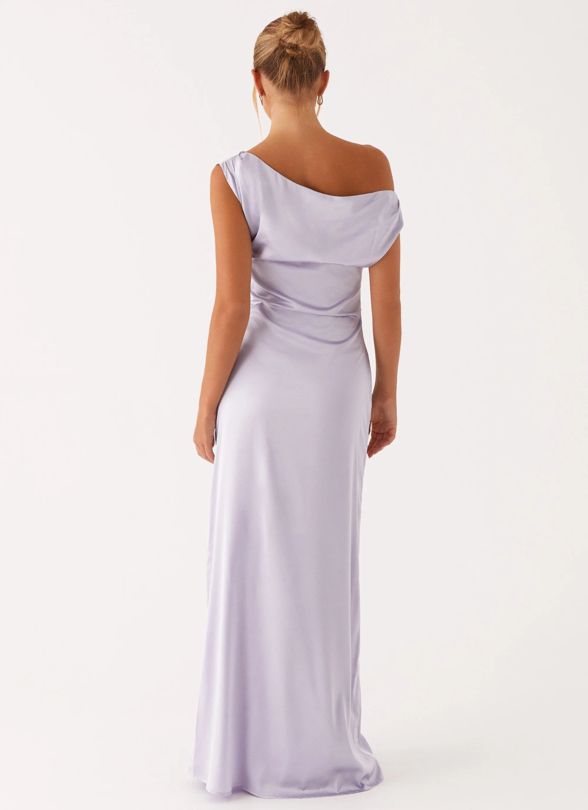 Heart Of Glass Satin Maxi Dress - Lilac - Image 3