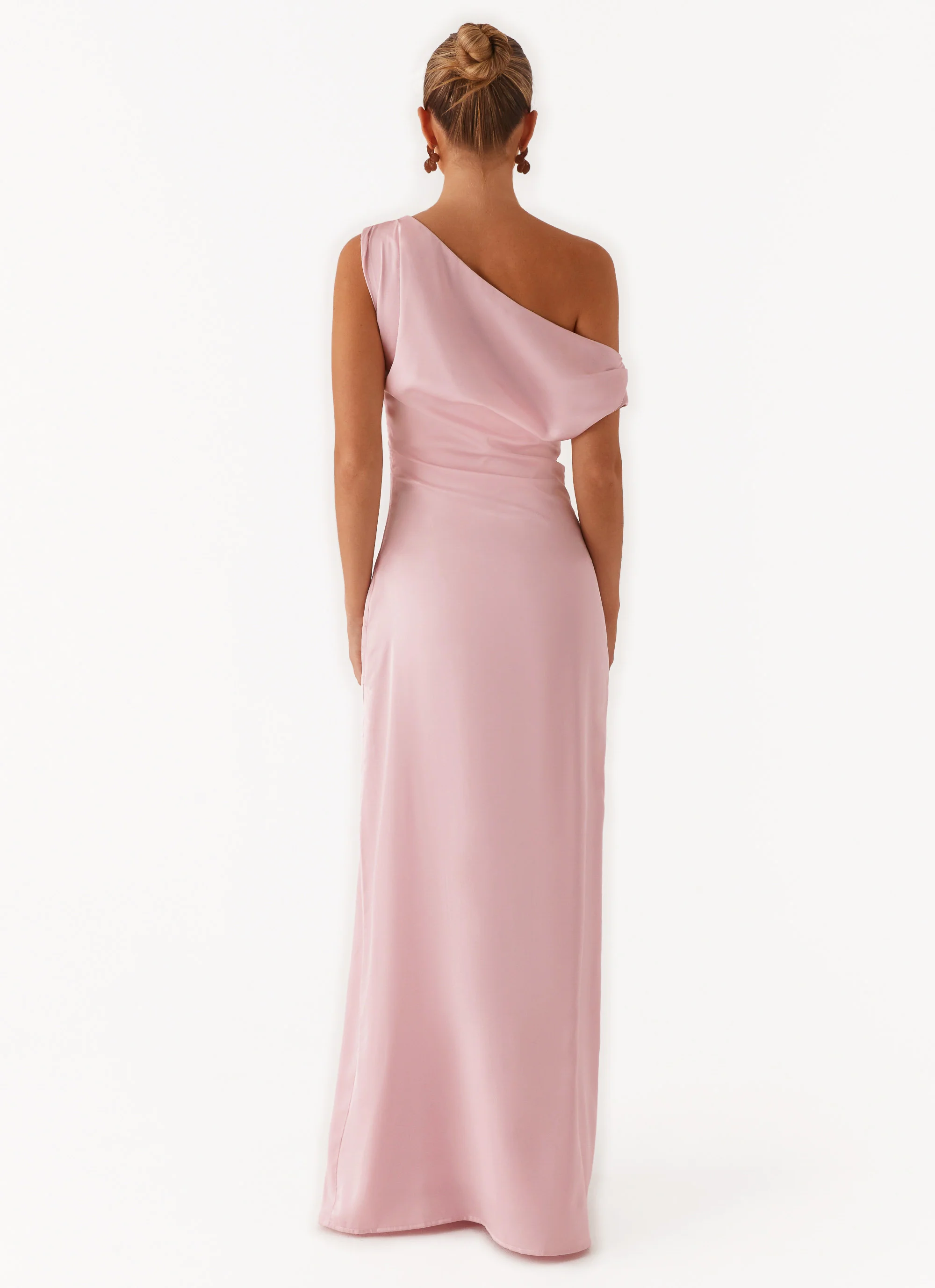 Heart Of Glass Satin Maxi Dress - Pink - Image 3