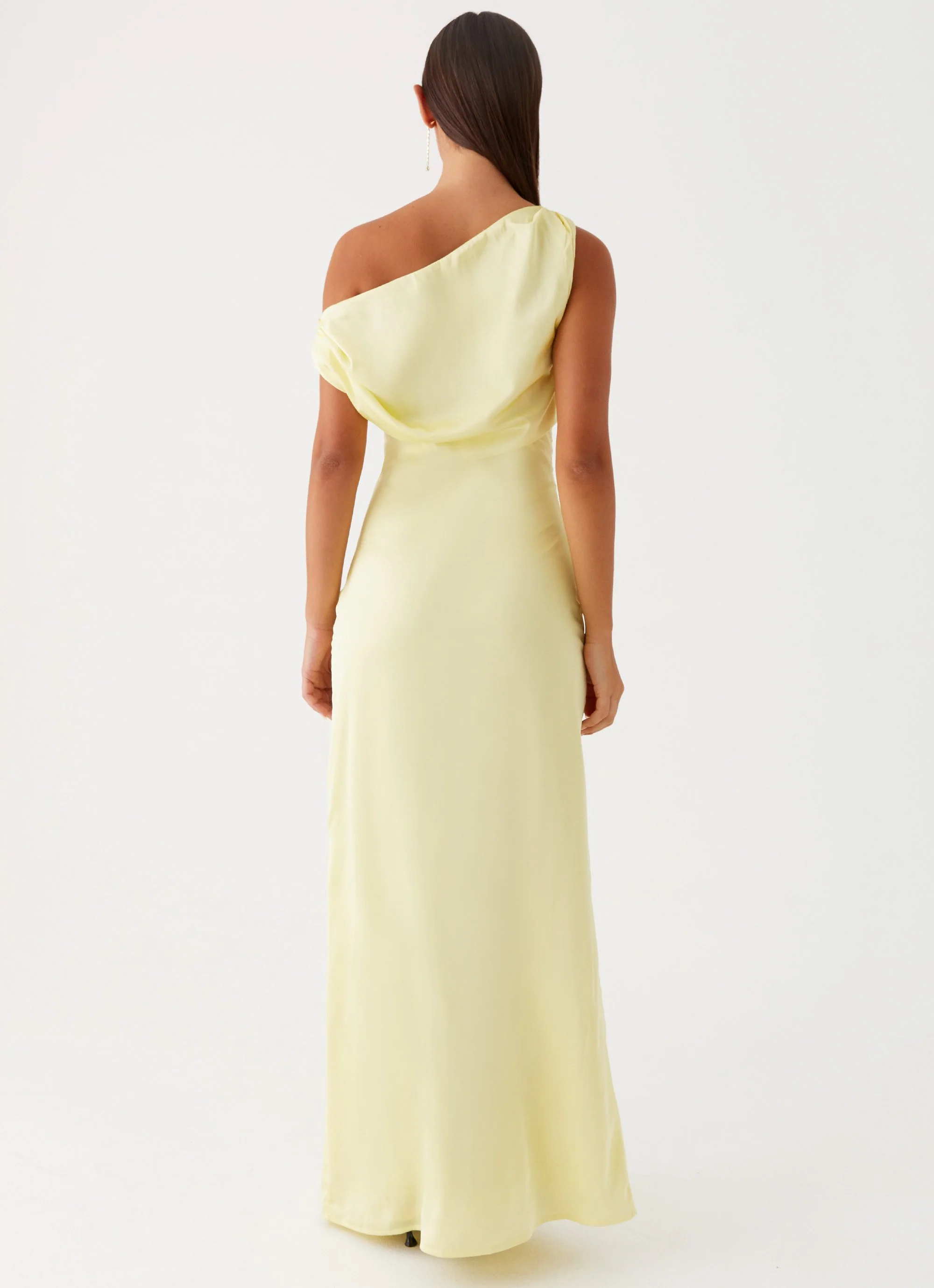Heart Of Glass Satin Maxi Dress - Yellow - Image 7