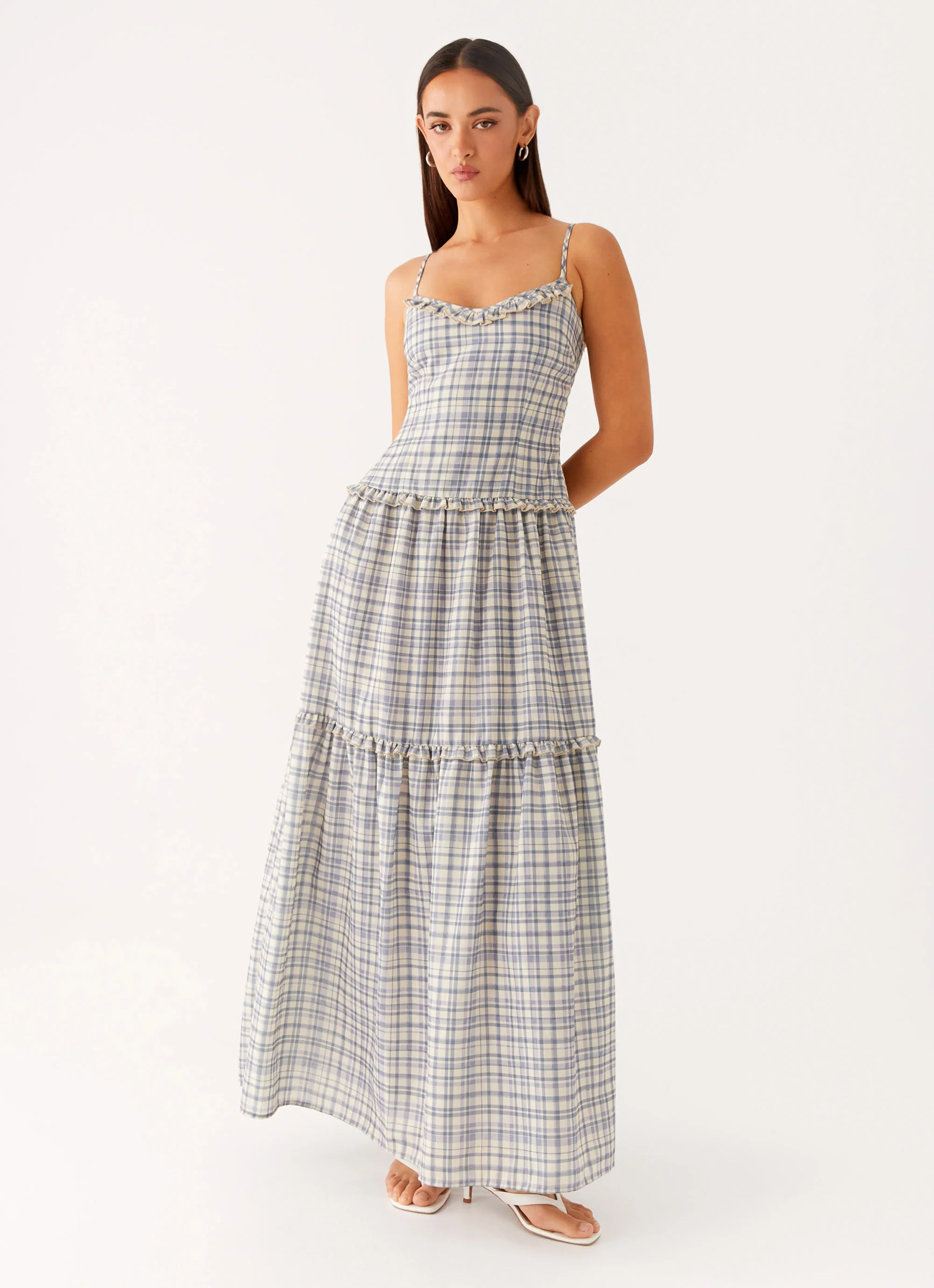 Hermie Midi Dress - Check
