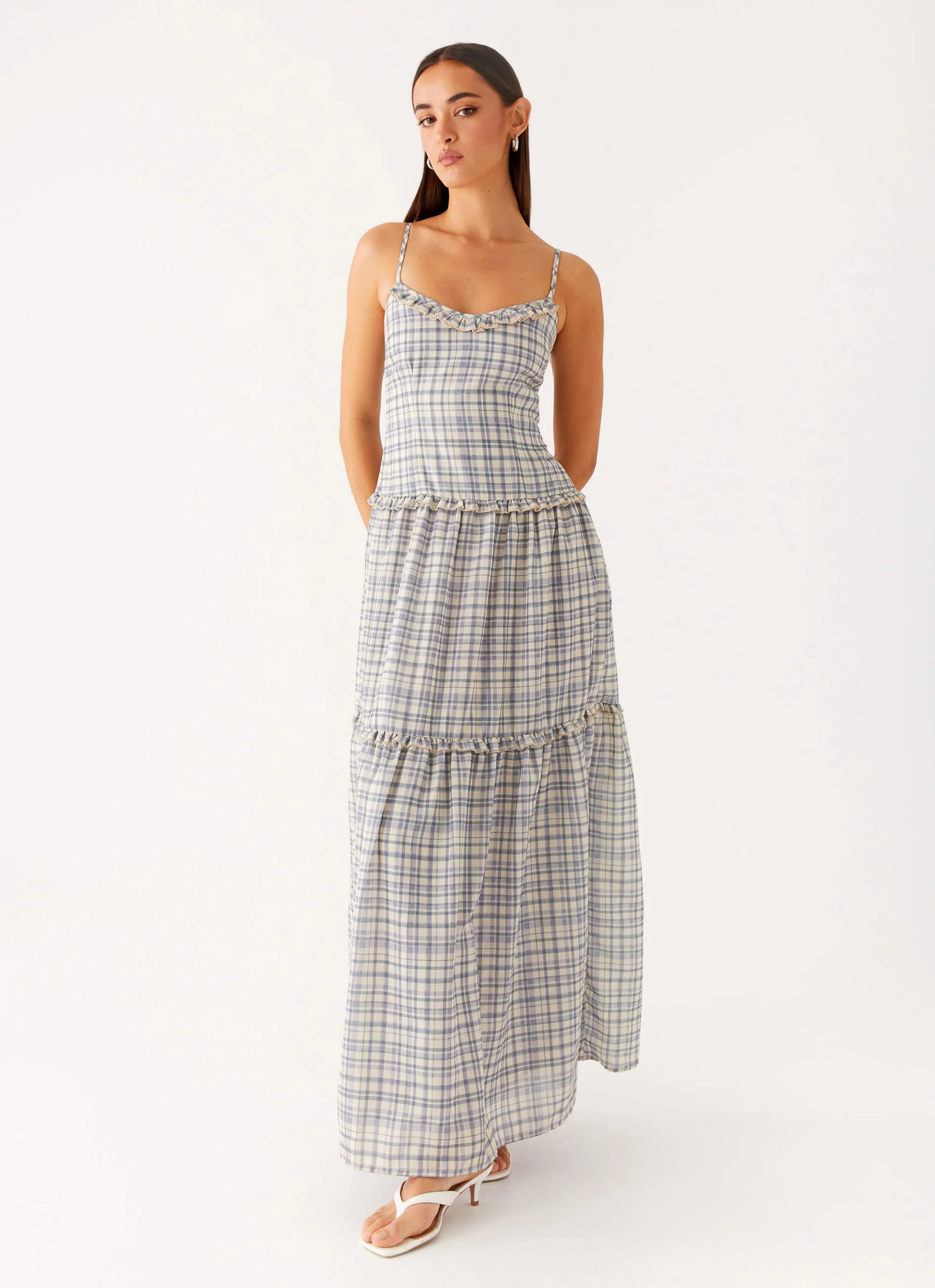 Hermie Midi Dress - Check - Image 5