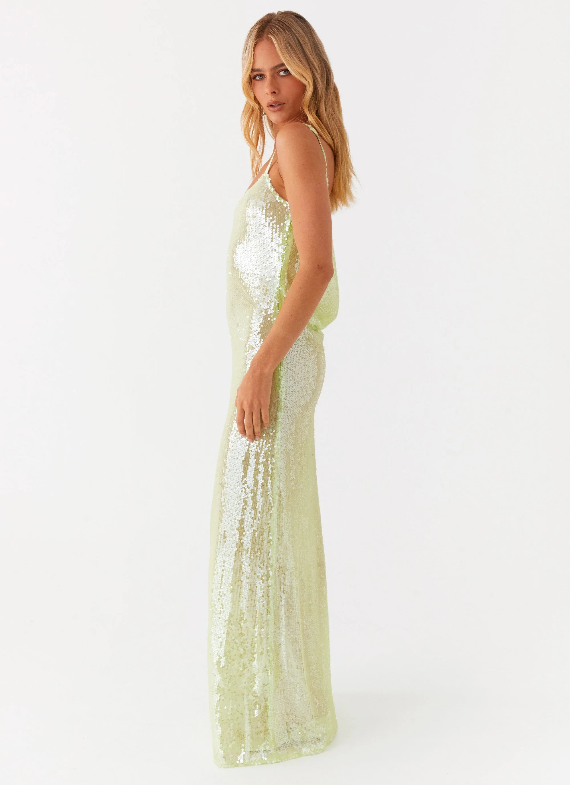 Higher Level Sequin Maxi Dress - Mint - Image 3