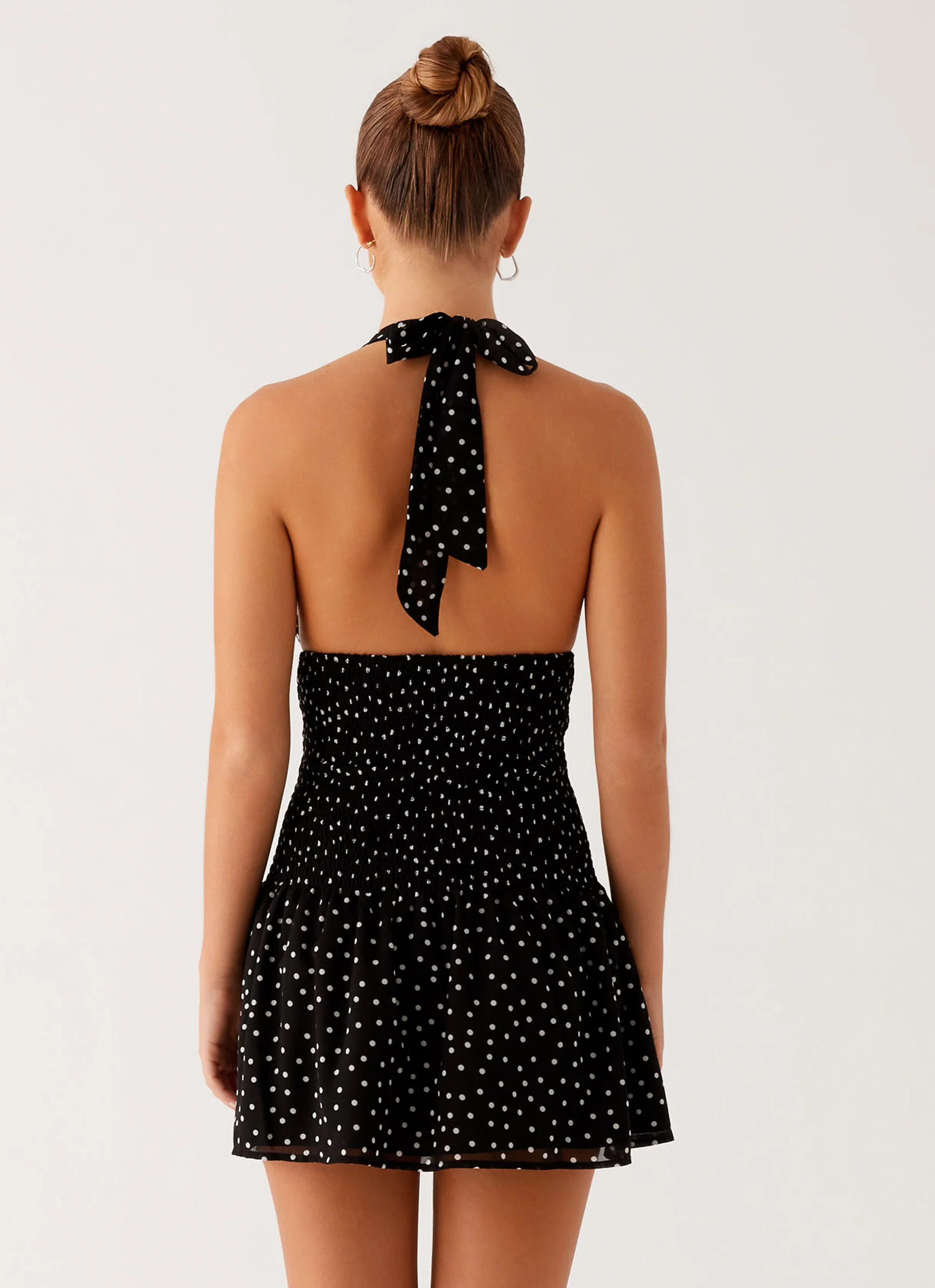 Holden Mini Dress - Black Polka Dot - Image 4