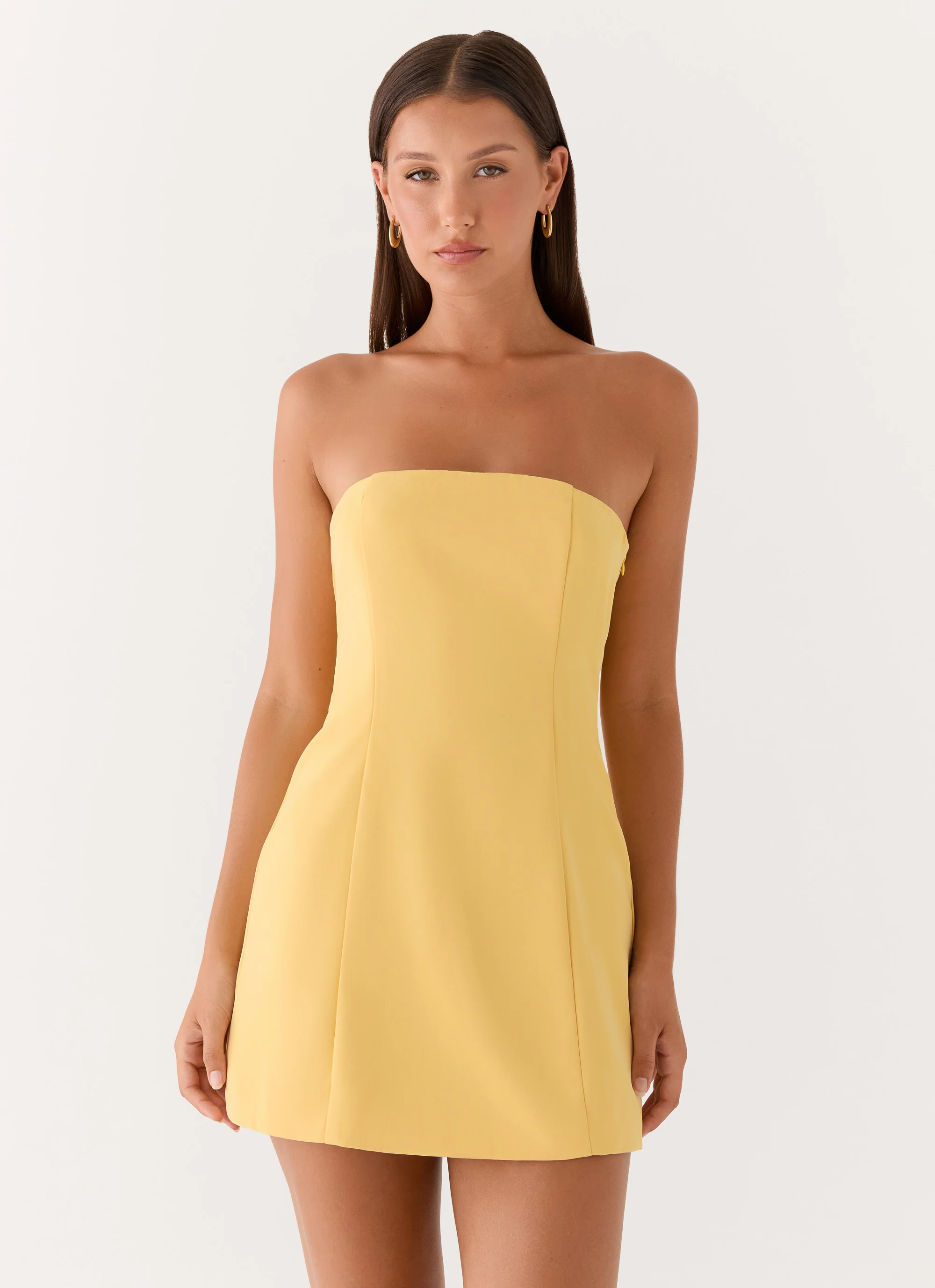 Honey Bow Mini Dress - Yellow - Image 5