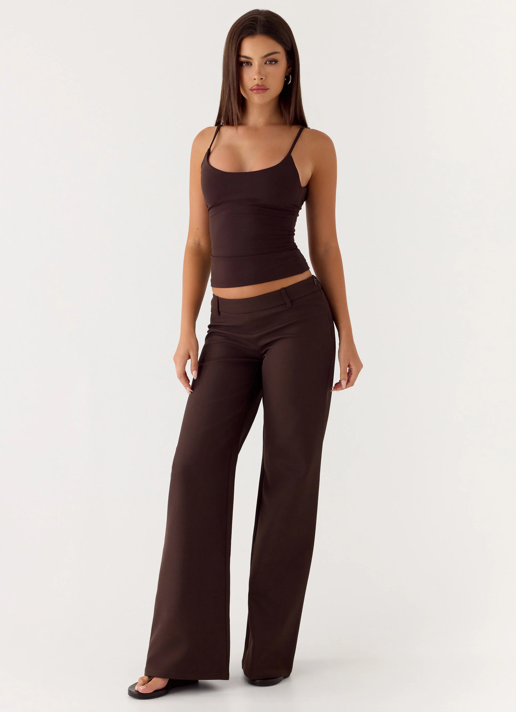 Hot as Ice Low Rise Pants - Chocolate - Image 6