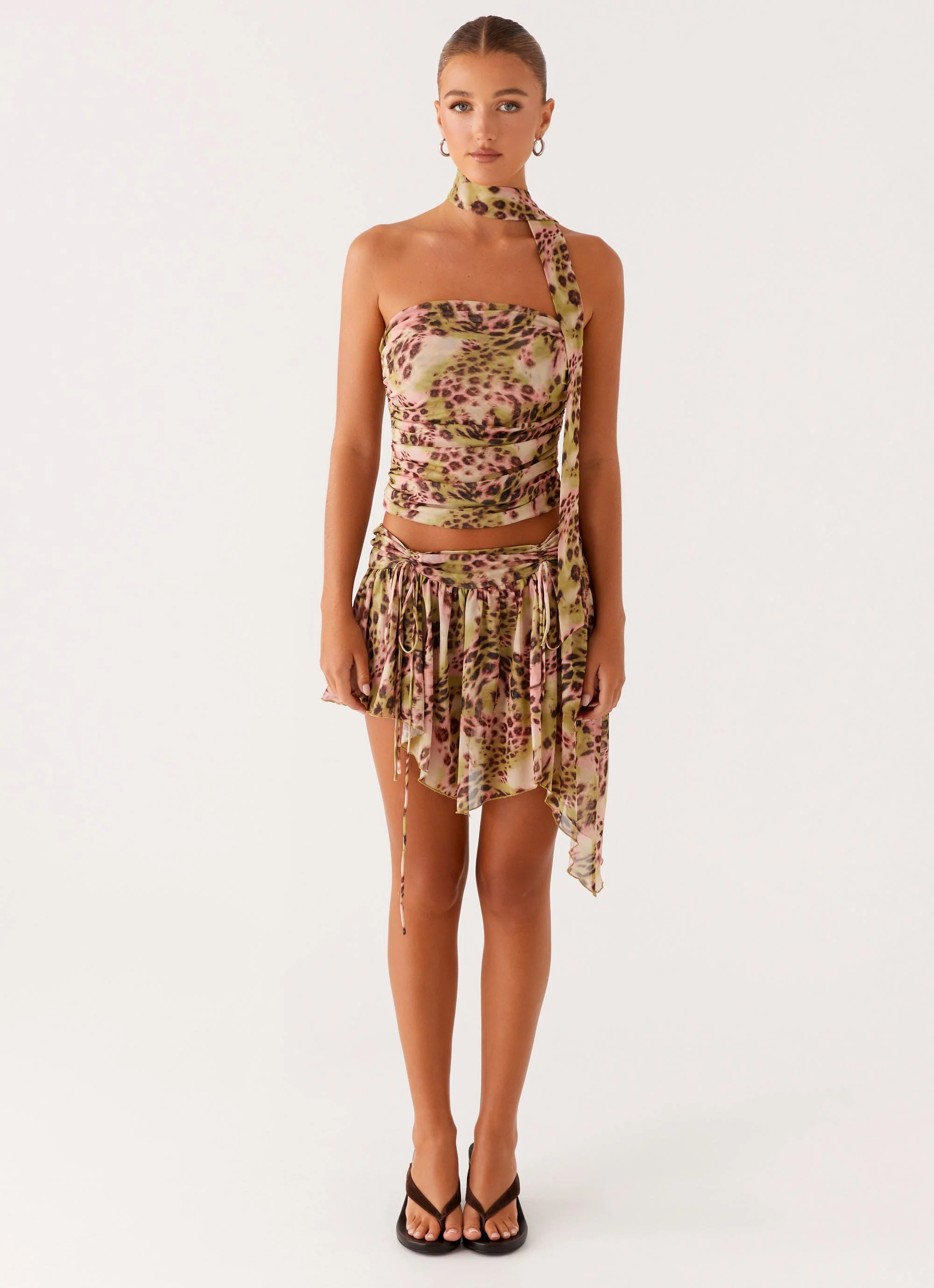 Hot Like Me Scarf Top - Swirl Leopard - Image 5