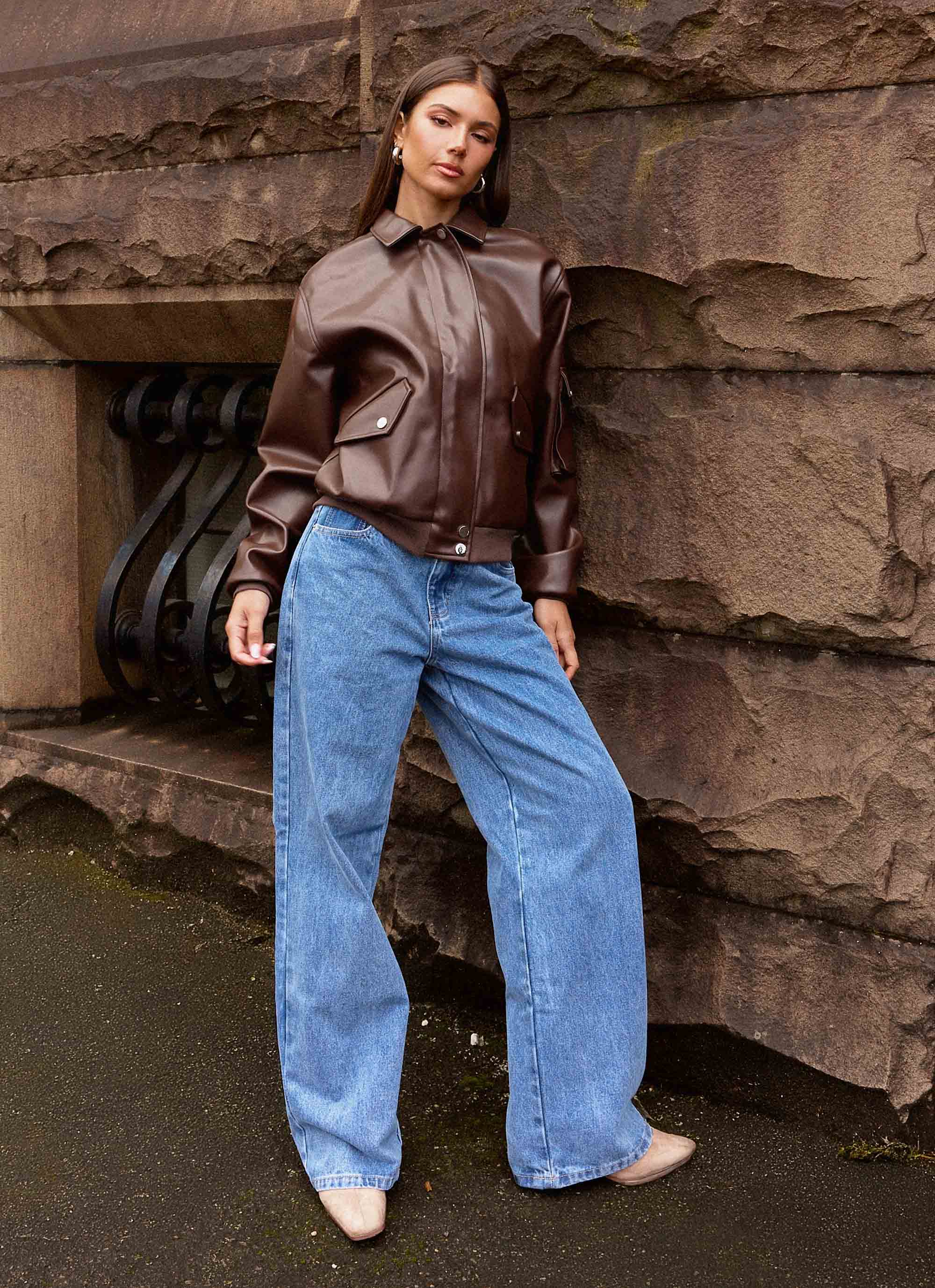 Indara Bomber Jacket - Chocolate - Image 2