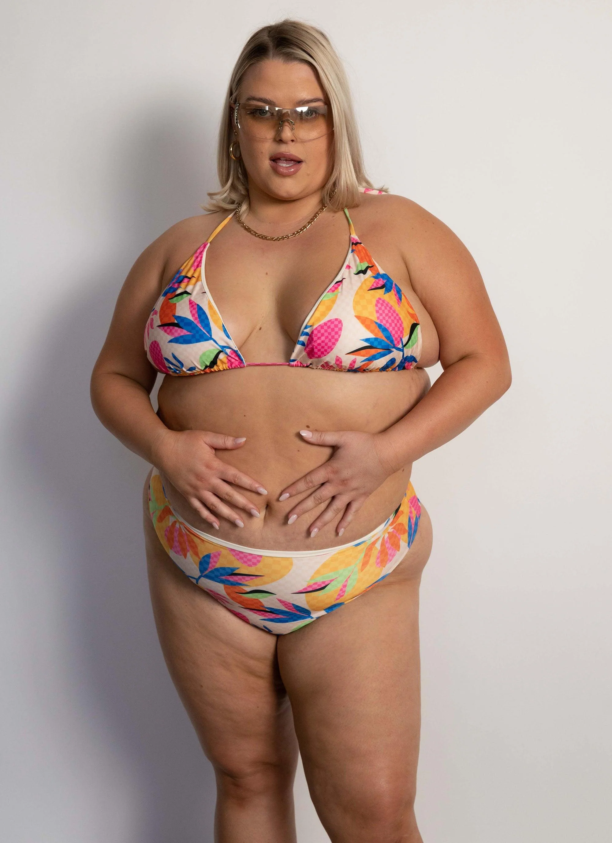 Into the Blue High Waisted Bottoms - Bright Leaves - Image 3