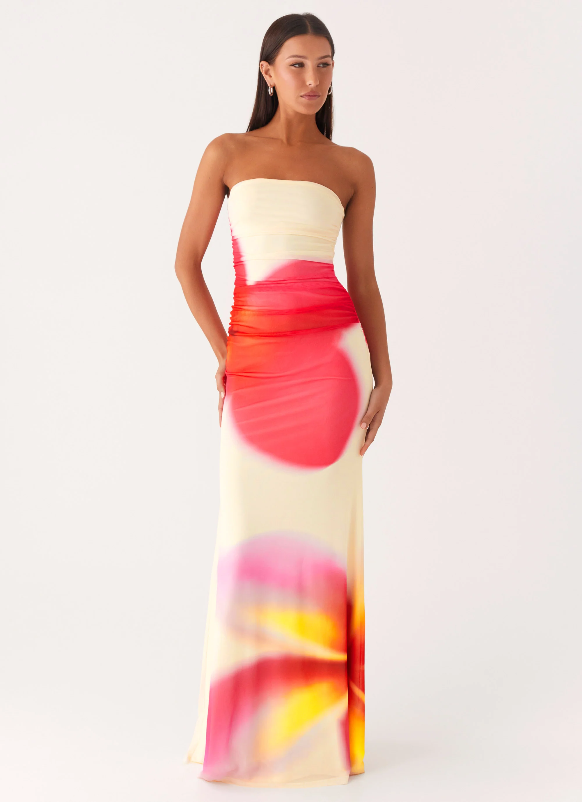 Iroha Strapless Maxi Dress - Frangipani Yellow - Image 4