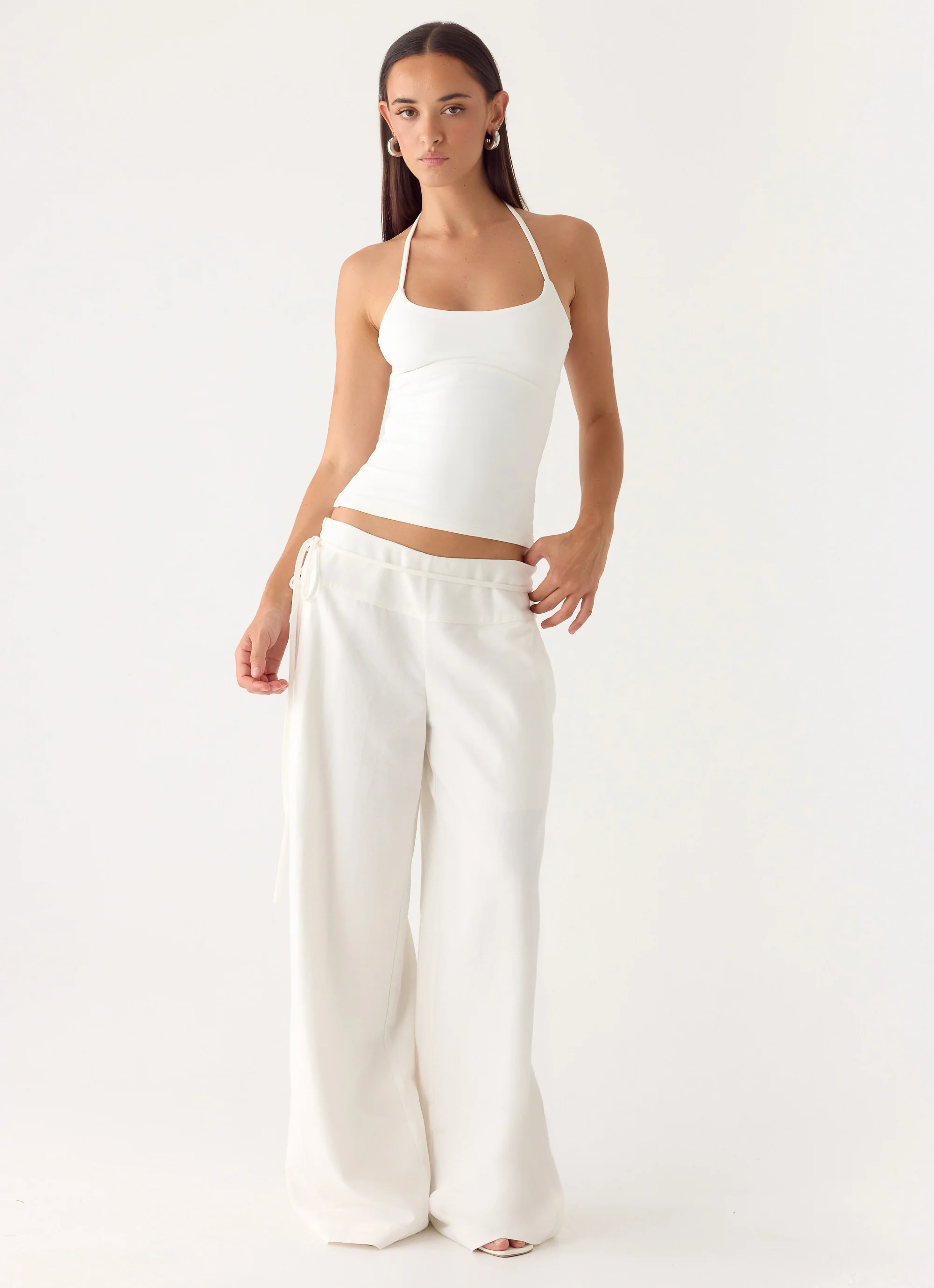 Isobel Linen Pants - White - Image 2