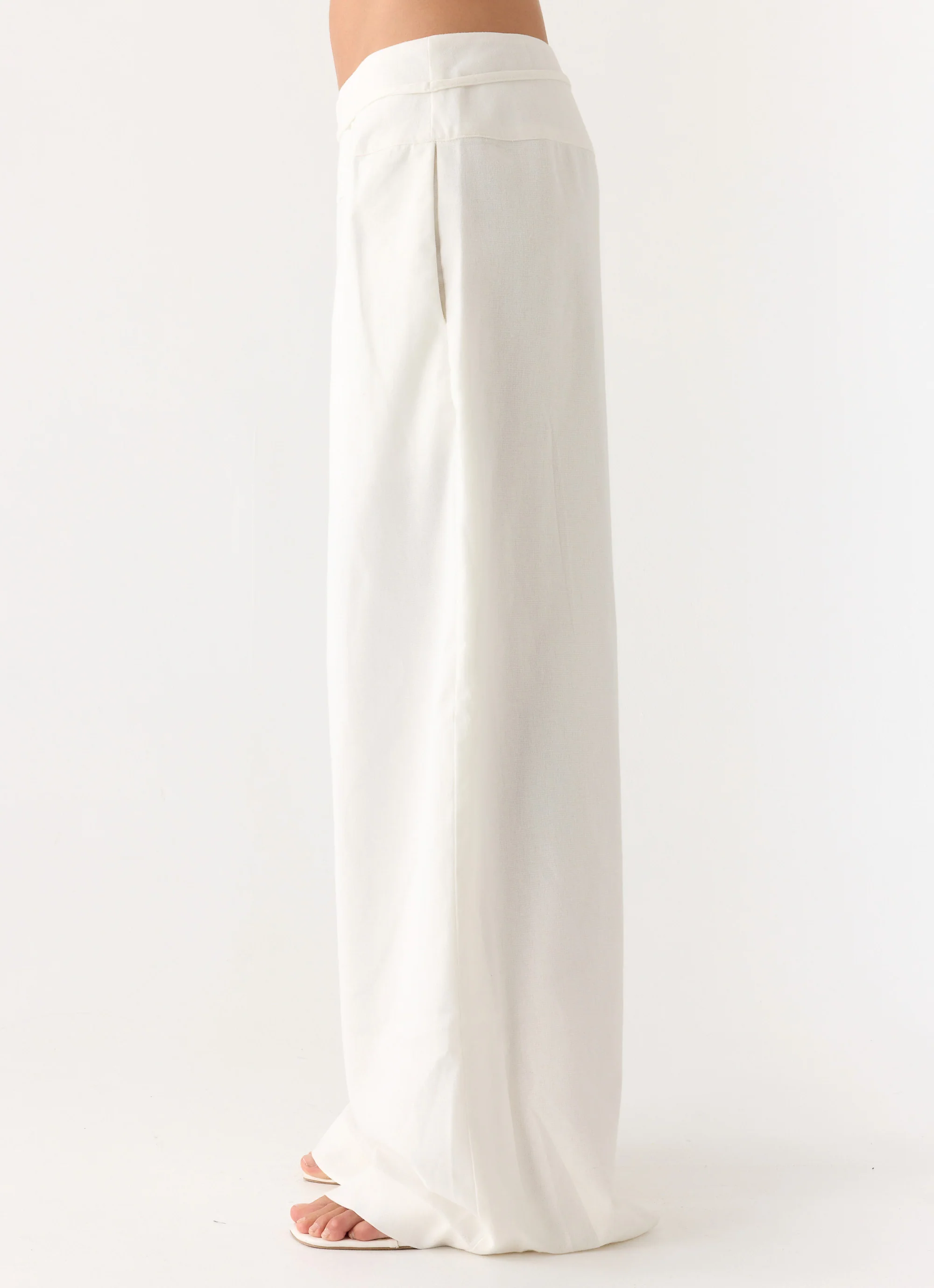 Isobel Linen Pants - White - Image 3