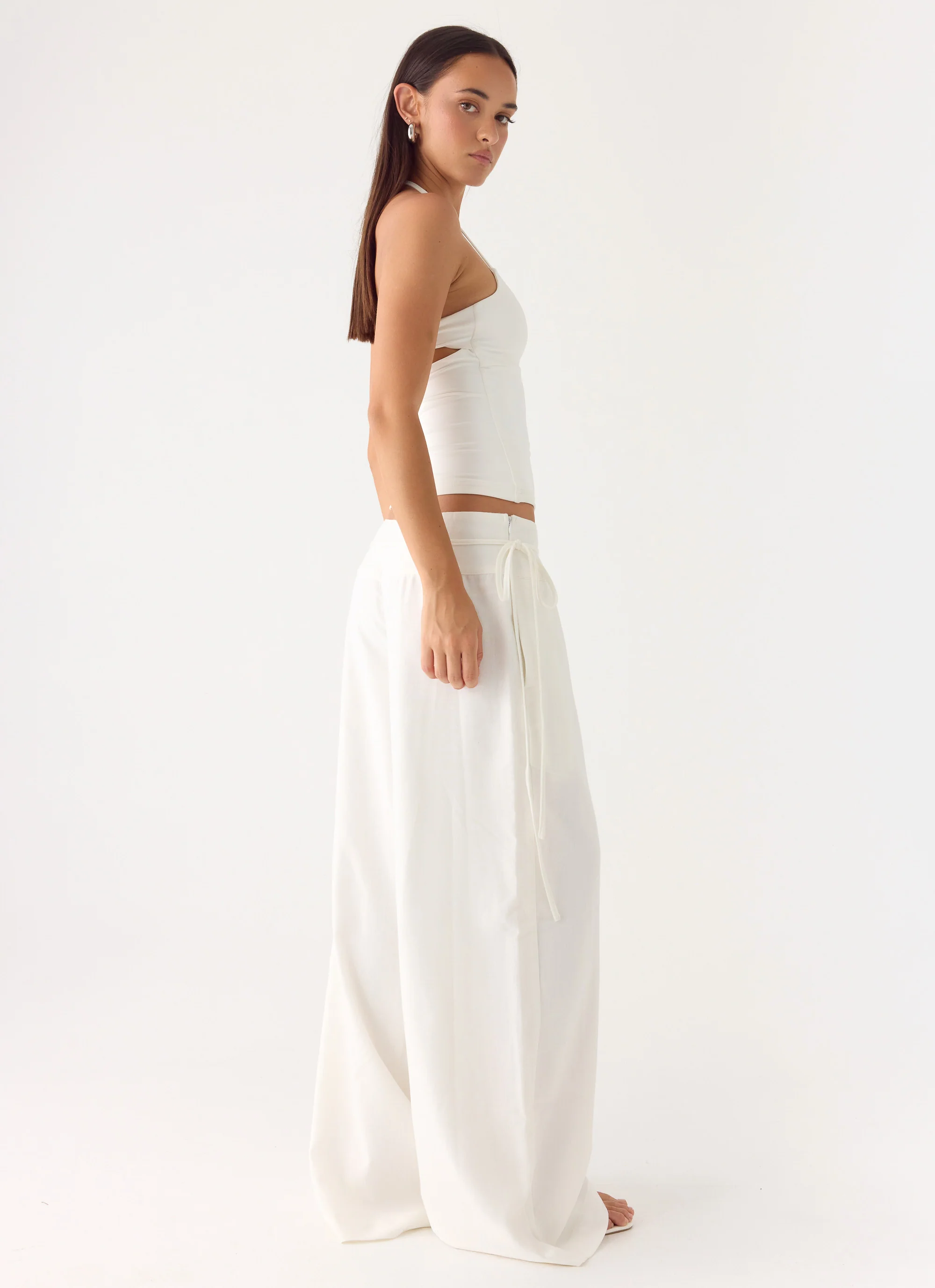 Isobel Linen Pants - White - Image 6
