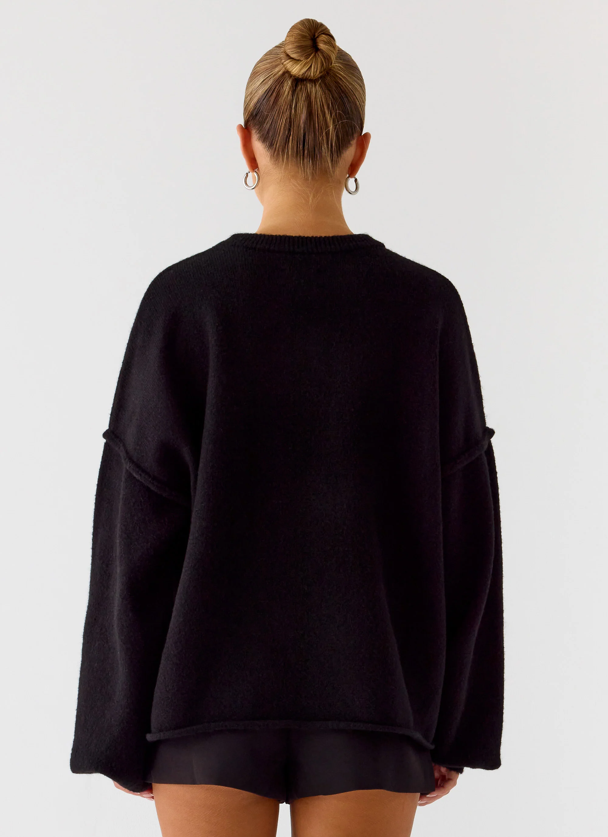 Jack Oversized Knit Sweater - Black - Image 4