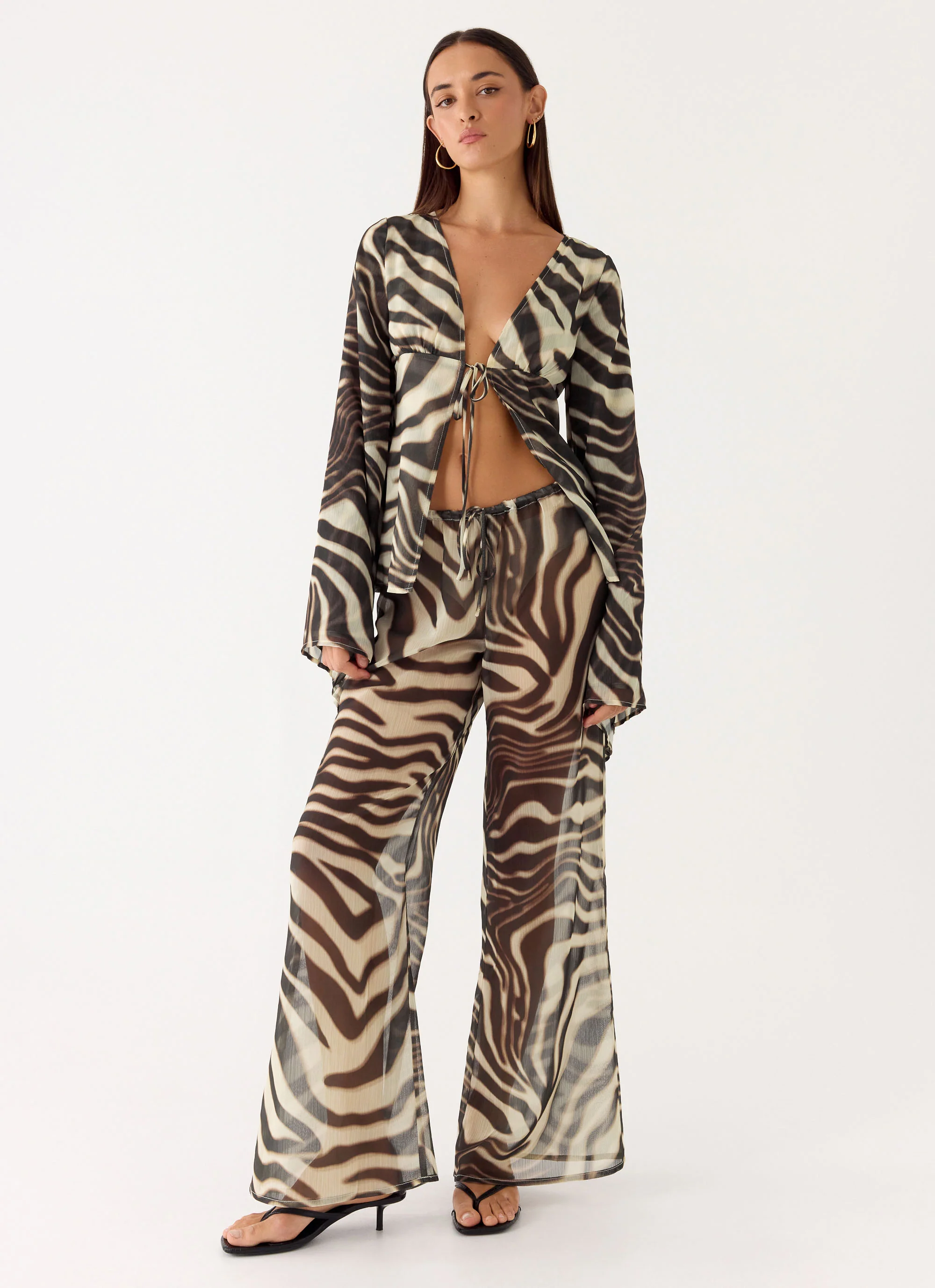 Jadia Flared Pants - Zebra - Image 6