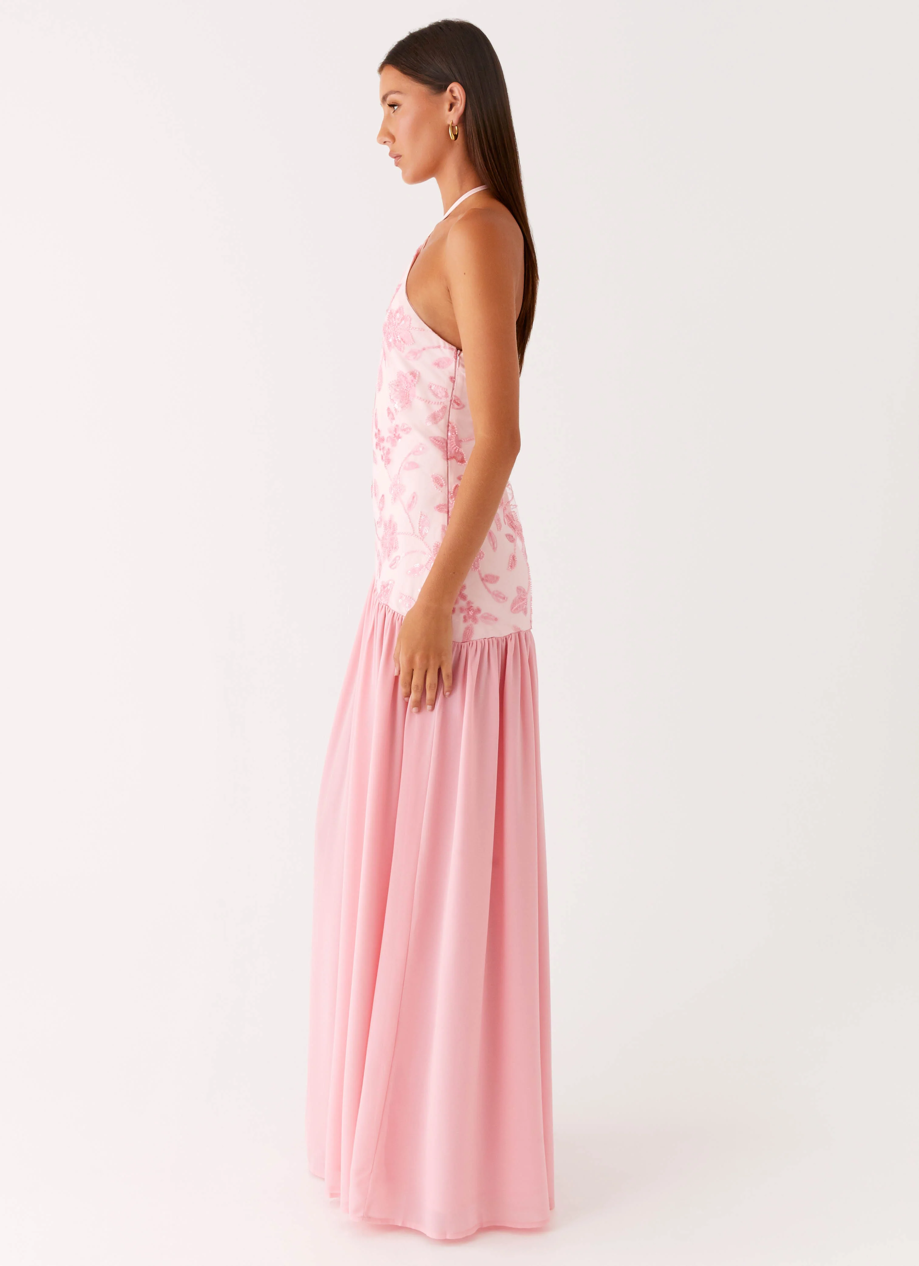 Janelle Beaded Maxi Dress - Pink - Image 3