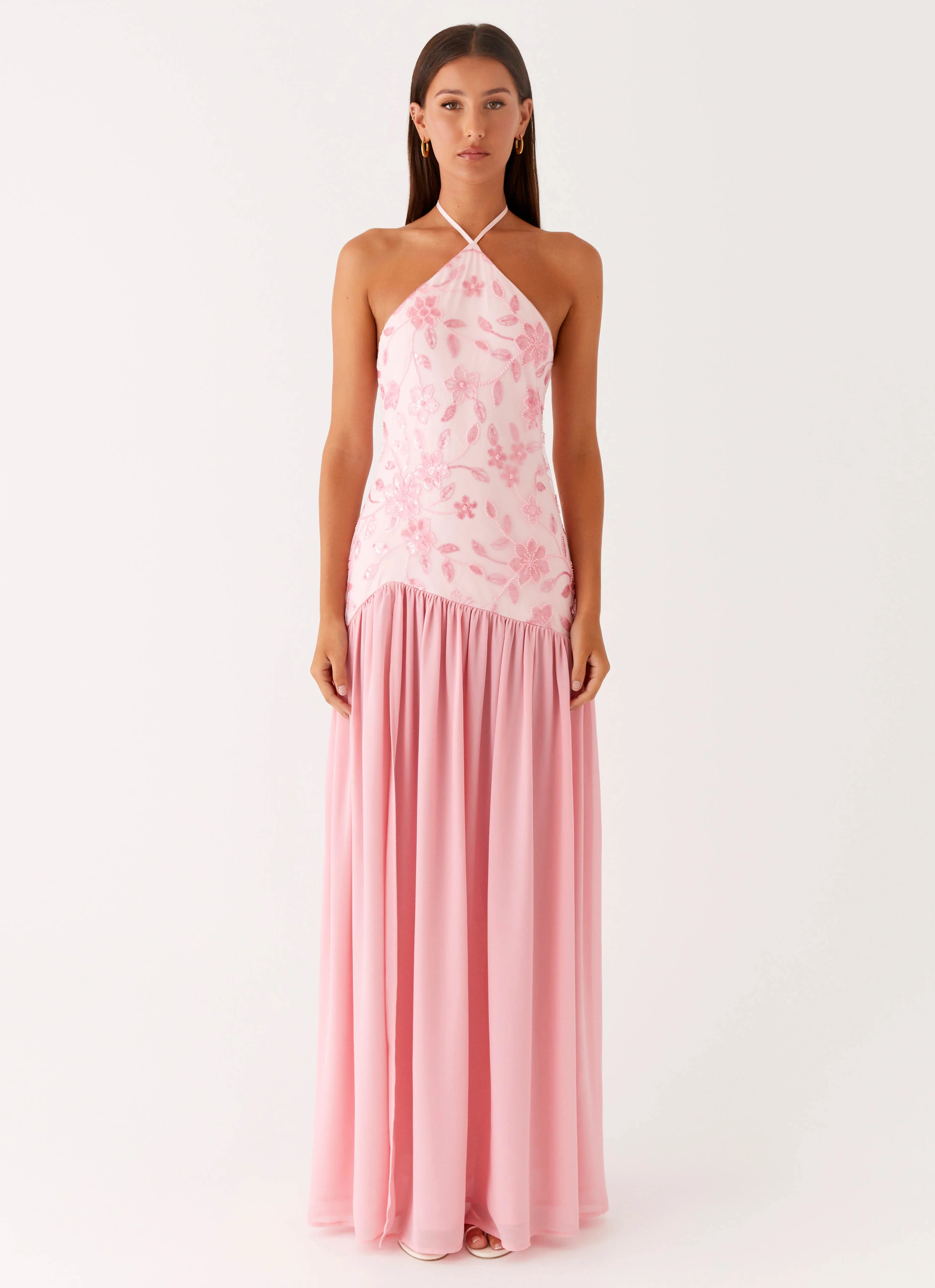 Janelle Beaded Maxi Dress - Pink - Image 4
