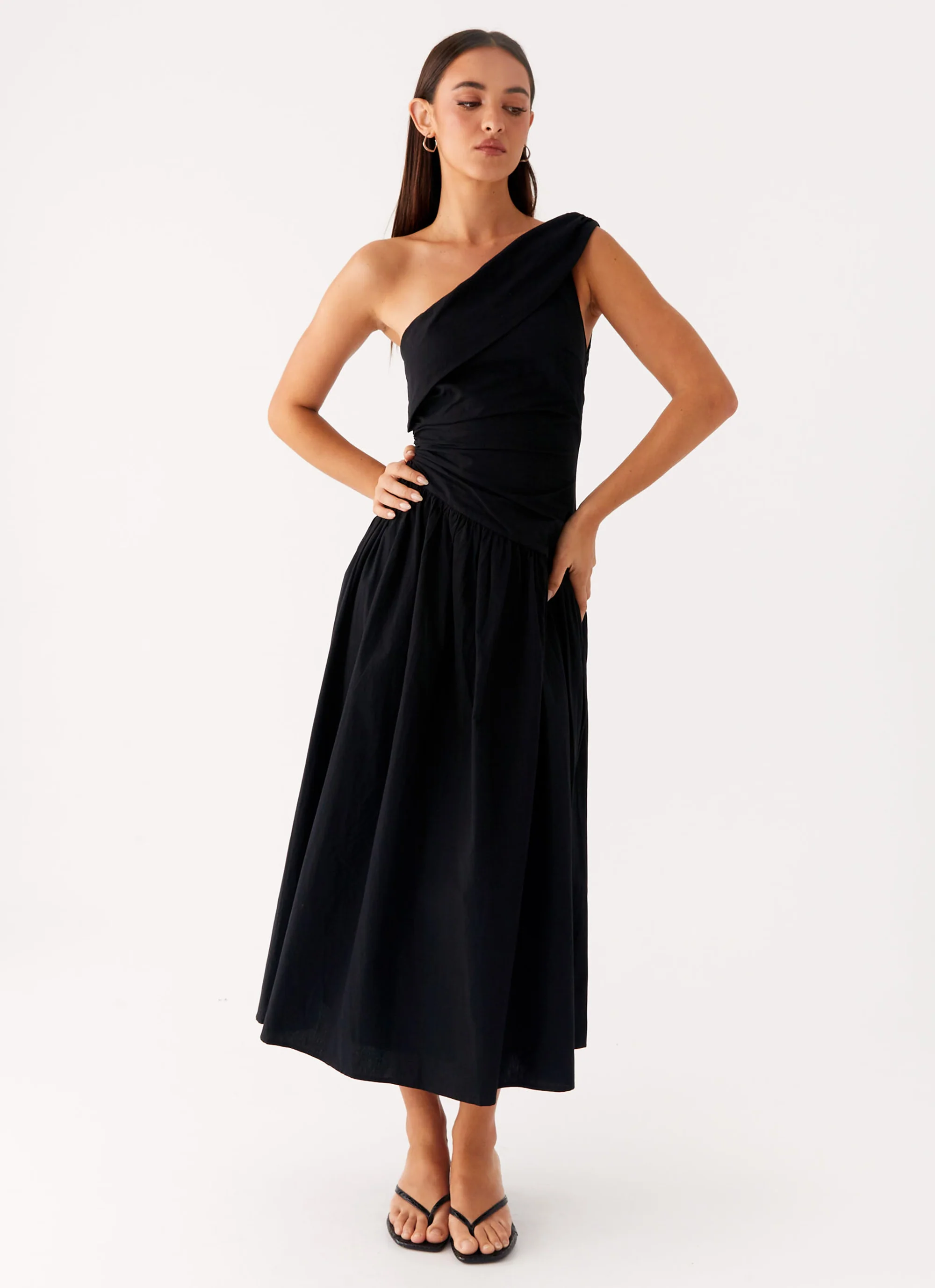 Janessa Midi Dress - Black - Image 3