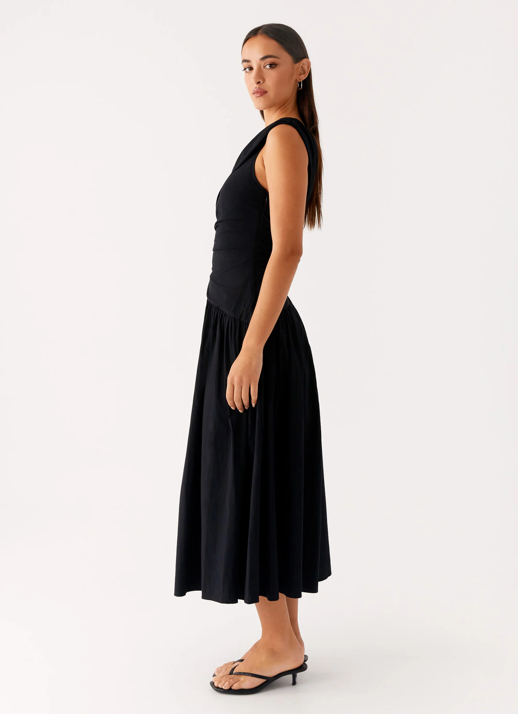 Janessa Midi Dress - Black - Image 5