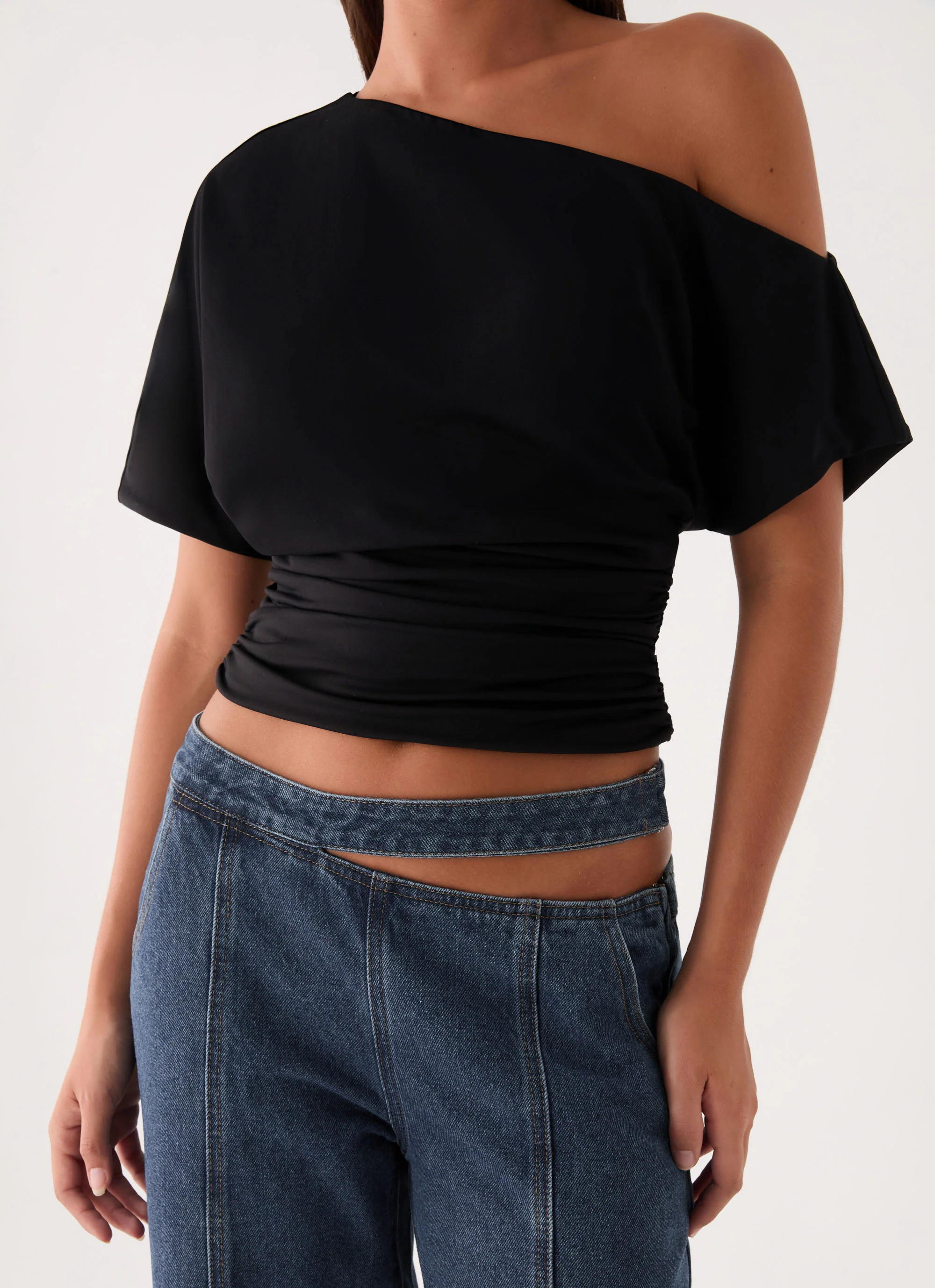Janni Off Shoulder Top - Black - Image 5