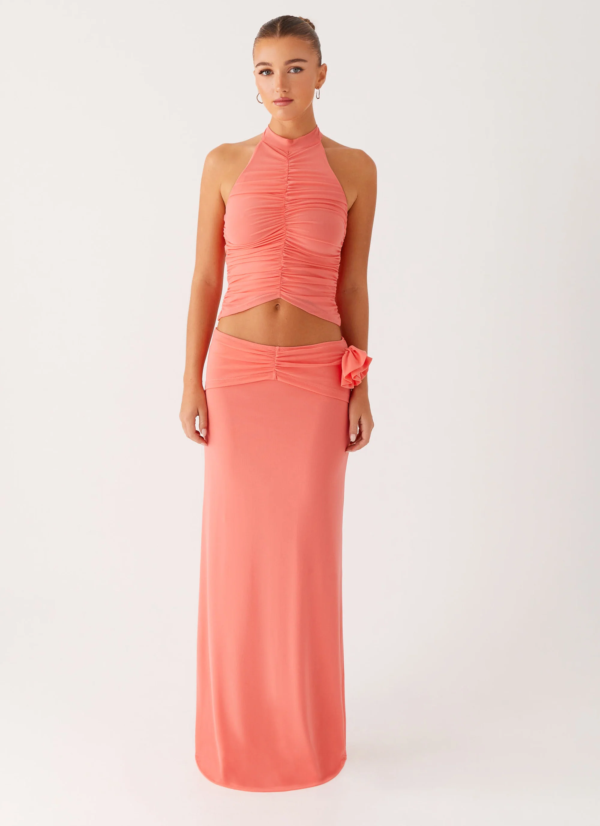 Jayce Maxi Skirt - Salmon - Image 2