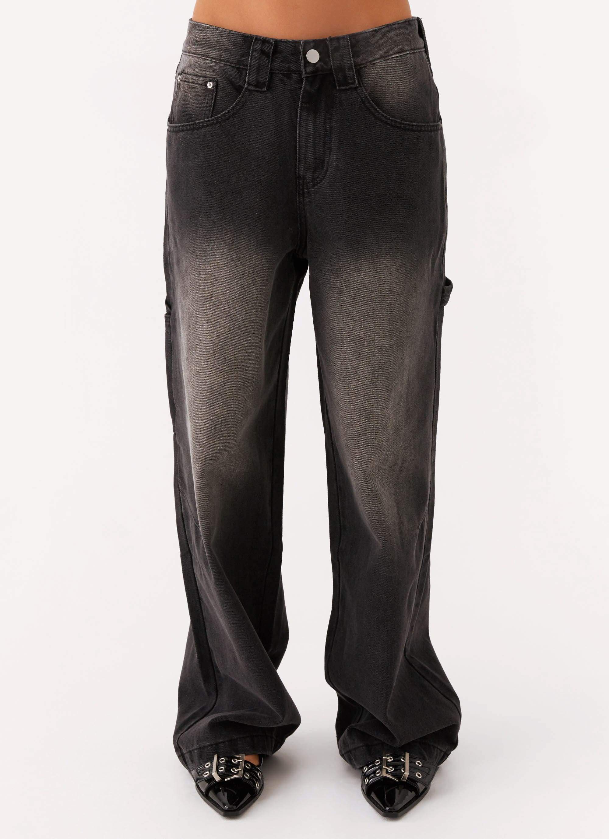 Jaylie Denim Jeans - Charcoal - Image 5