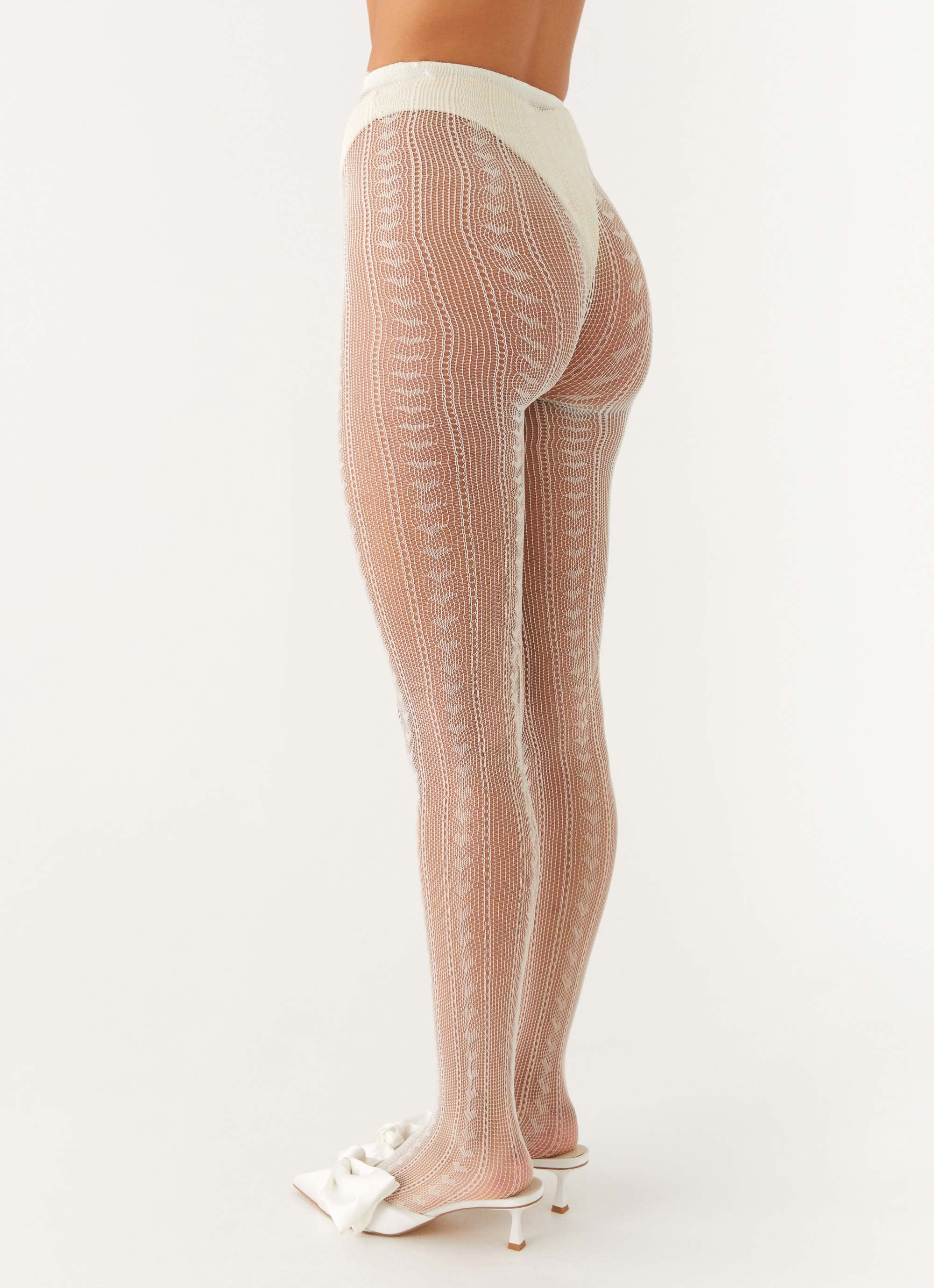 Jeanette Stockings - White - Image 2