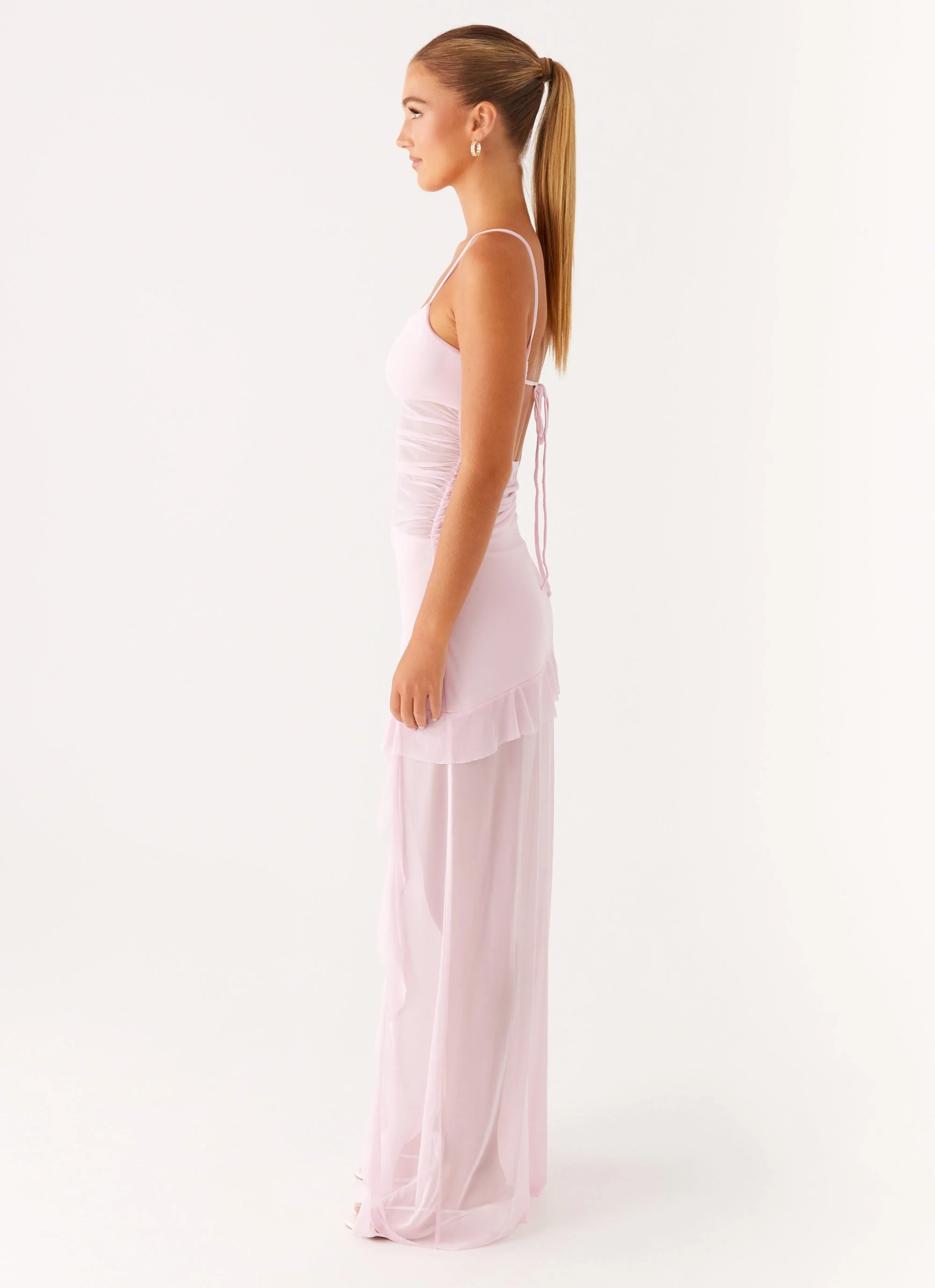 Jenni Ruffle Maxi Dress - Pink - Image 3