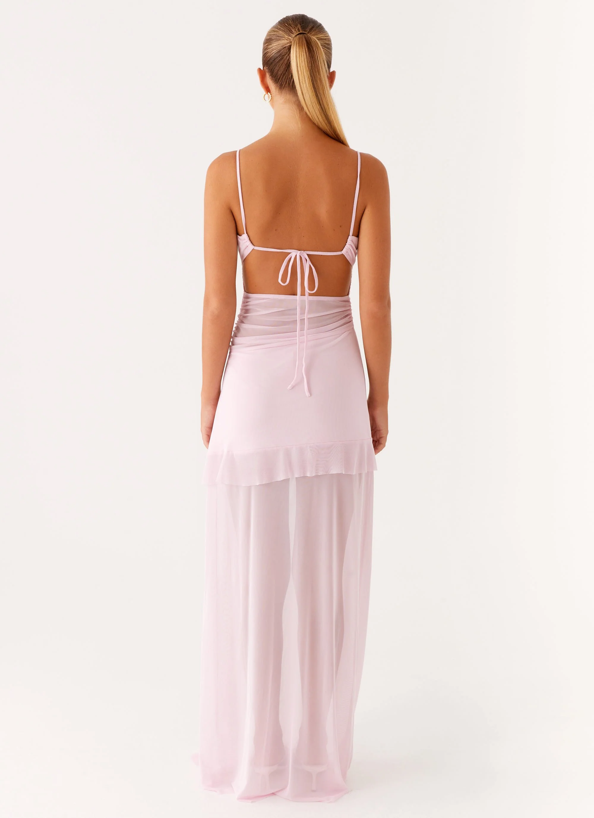 Jenni Ruffle Maxi Dress - Pink - Image 4
