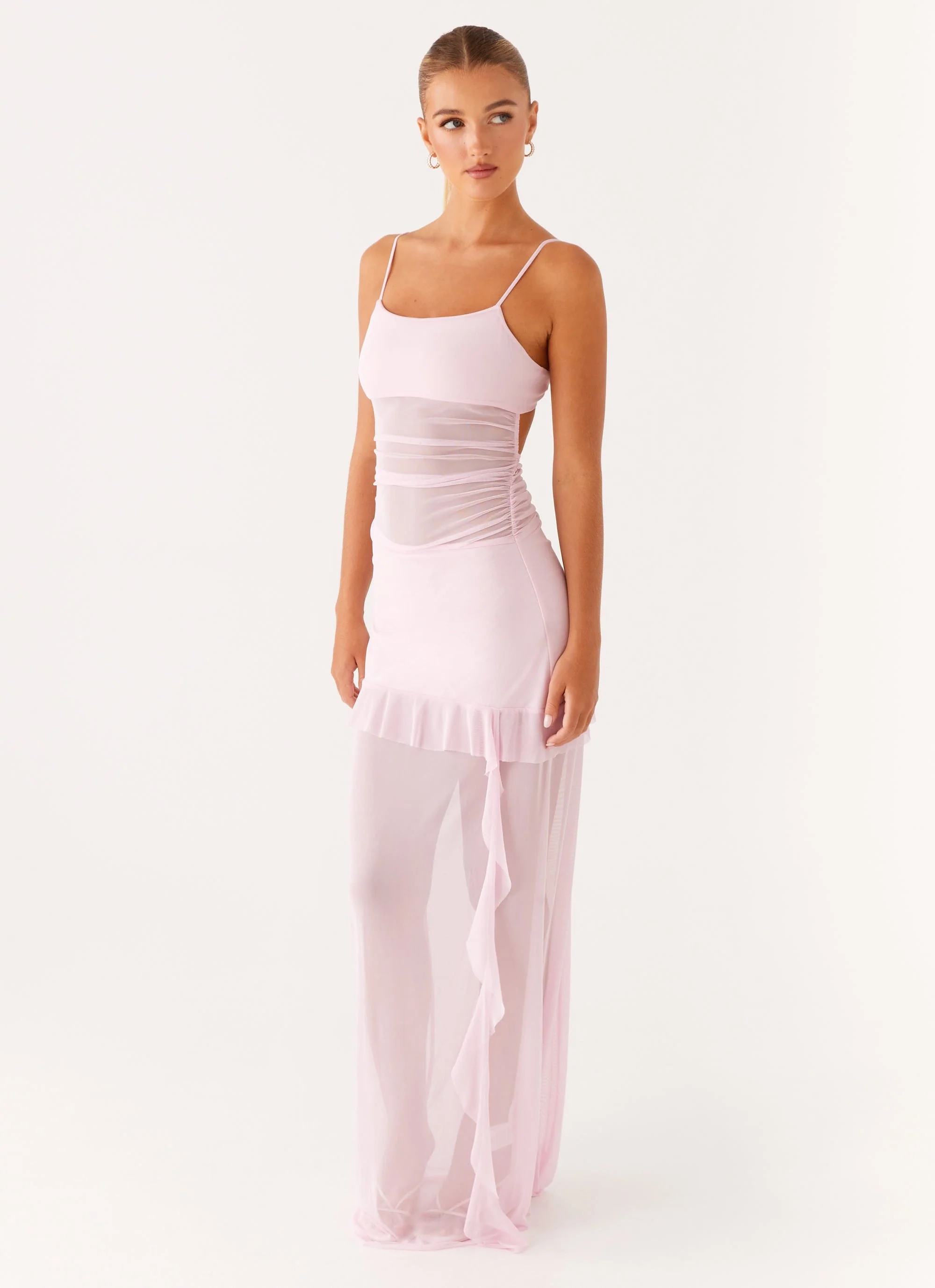 Jenni Ruffle Maxi Dress - Pink - Image 5
