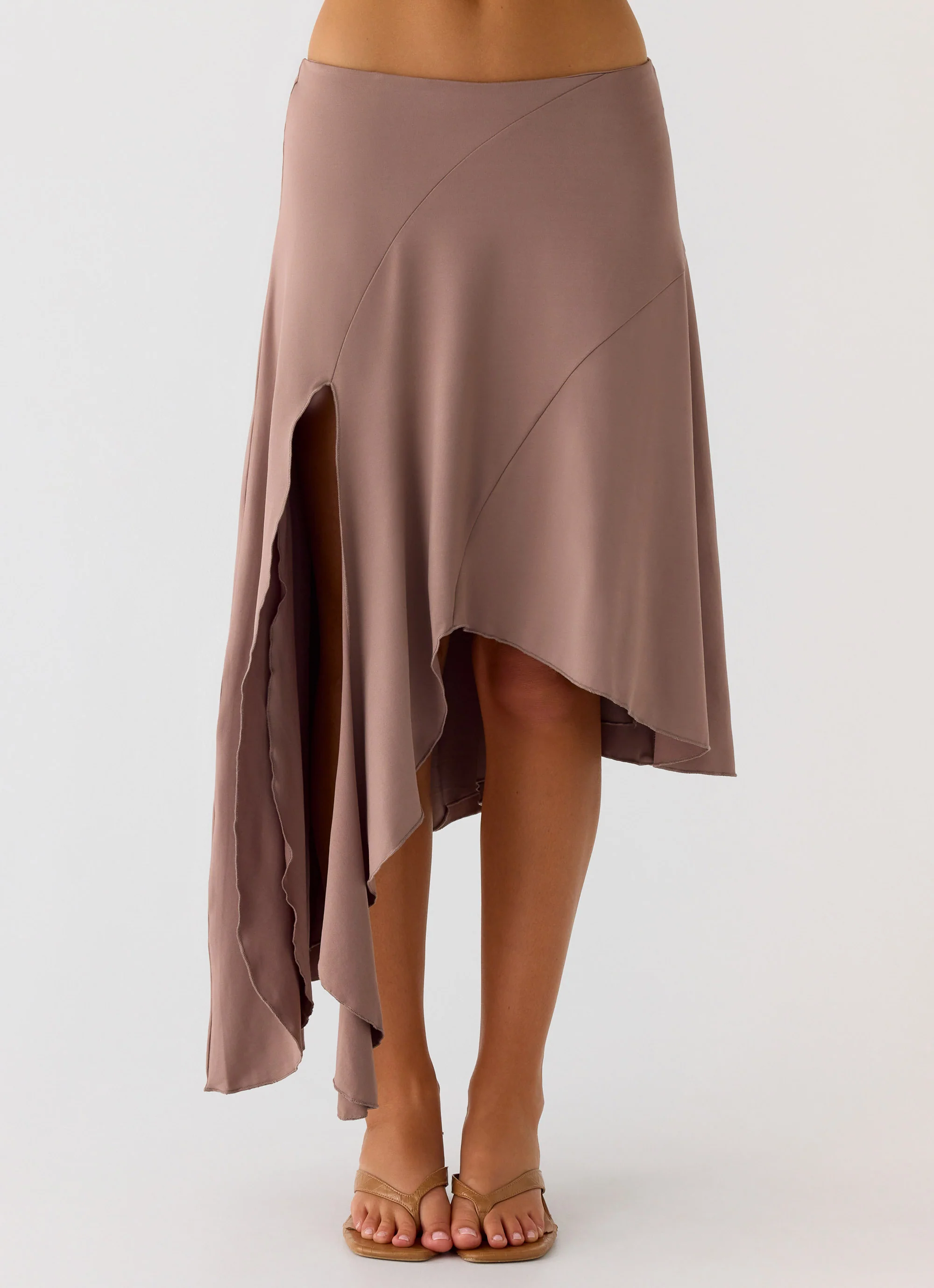 Jisoo Asymmetric Midi Skirt - Desert Taupe - Image 2