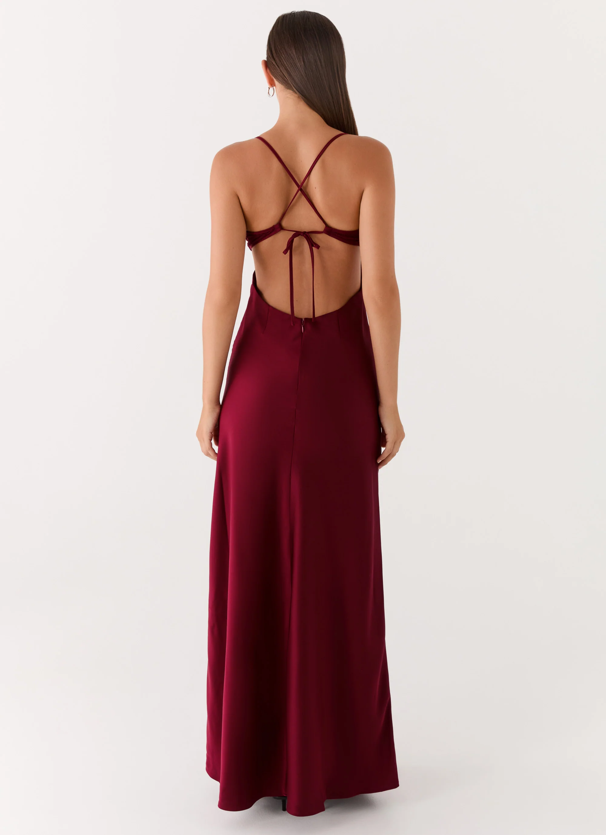 Joanie Maxi Dress - Maroon - Image 3