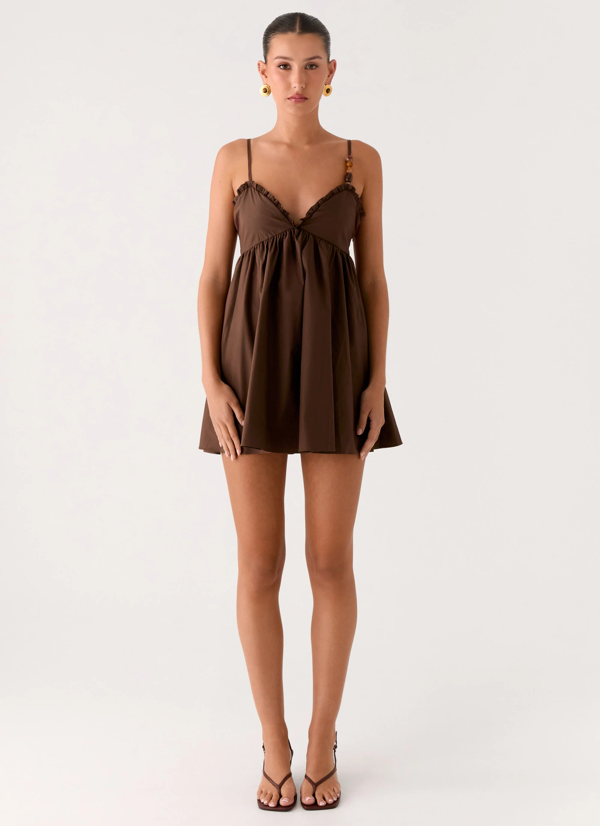 Jonas Mini Dress - Brown - Image 2