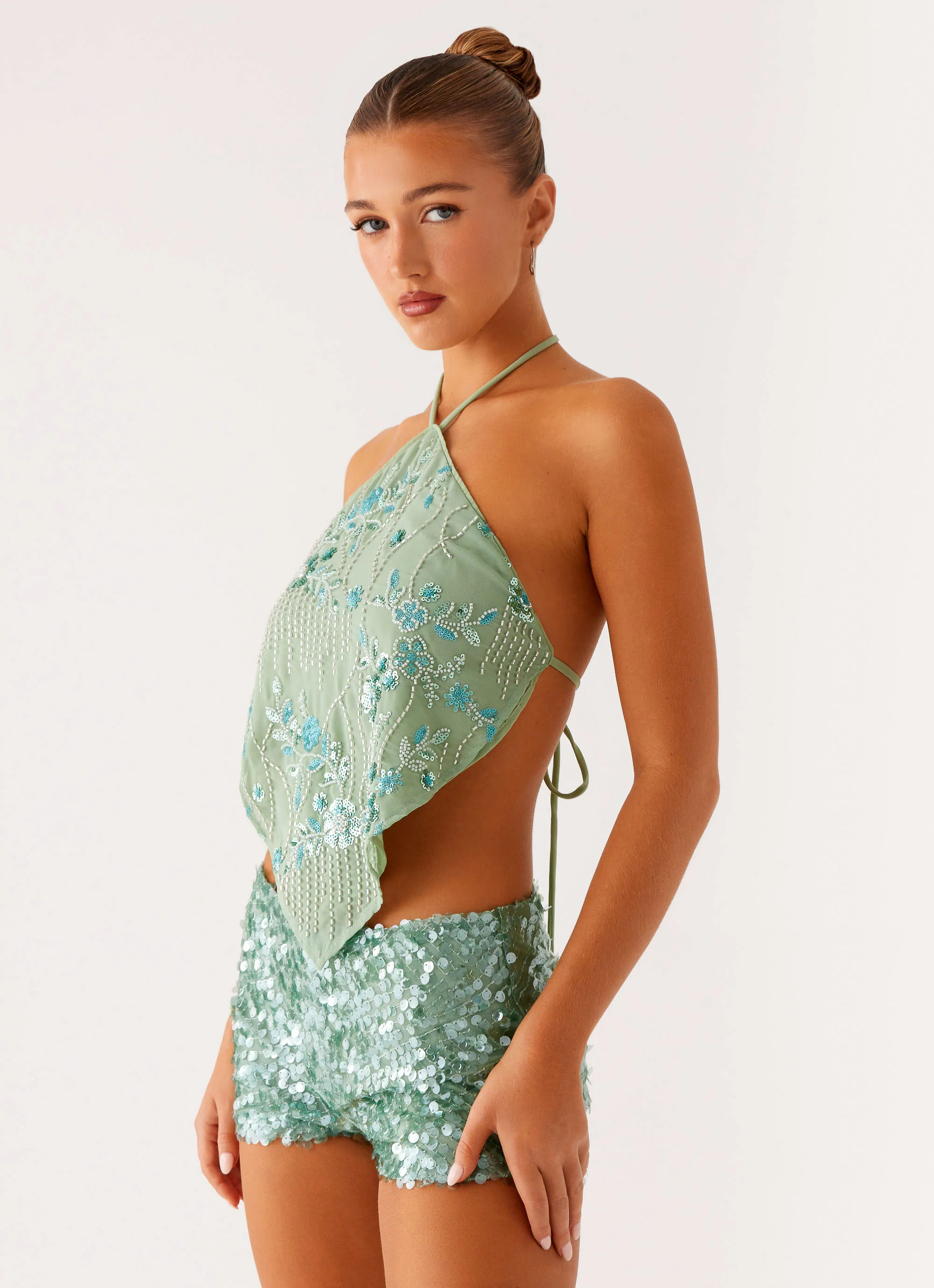 Jonti Halterneck Top - Mint - Image 2
