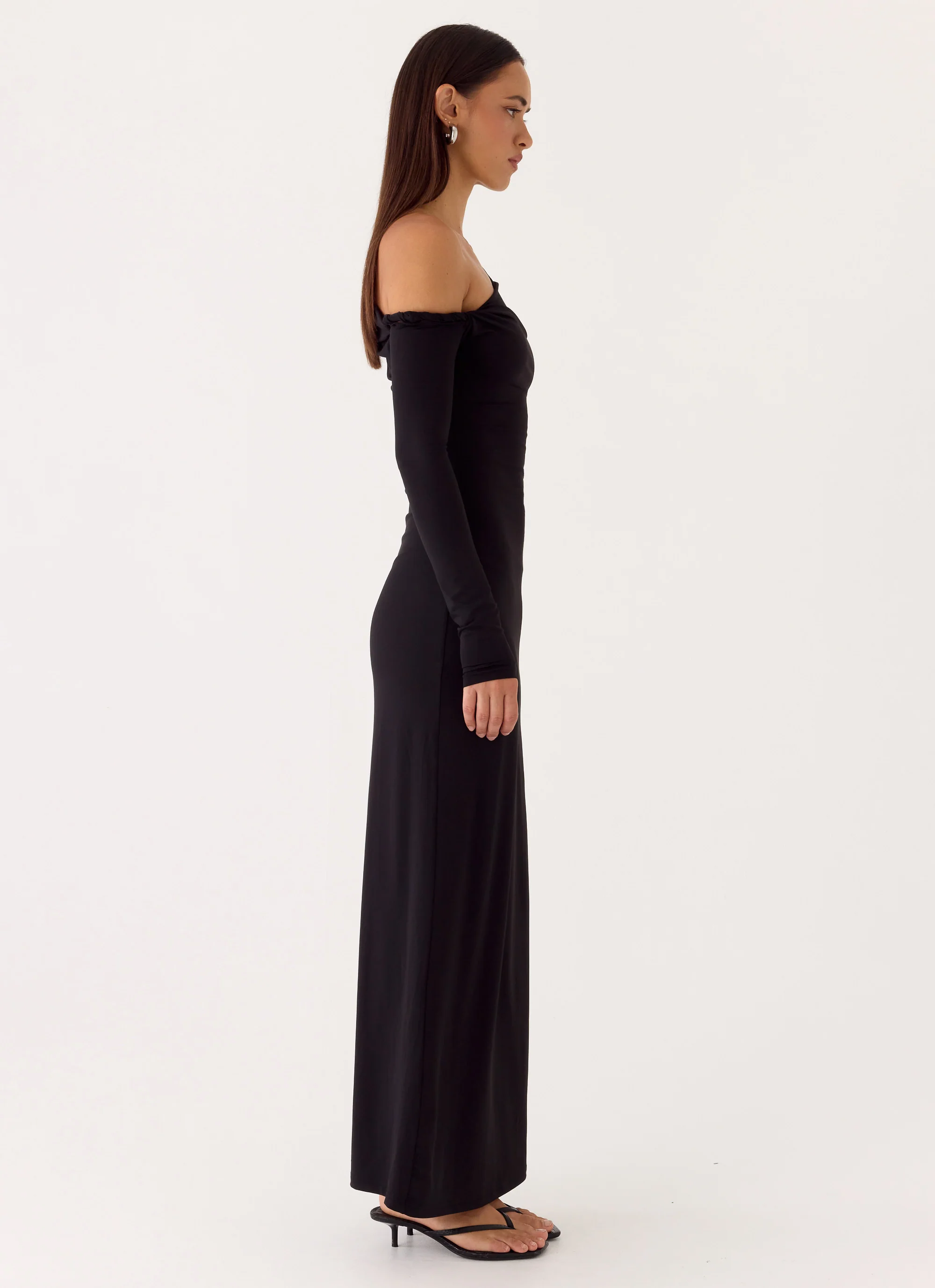 Jordana Twist Maxi Dress - Black - Image 2