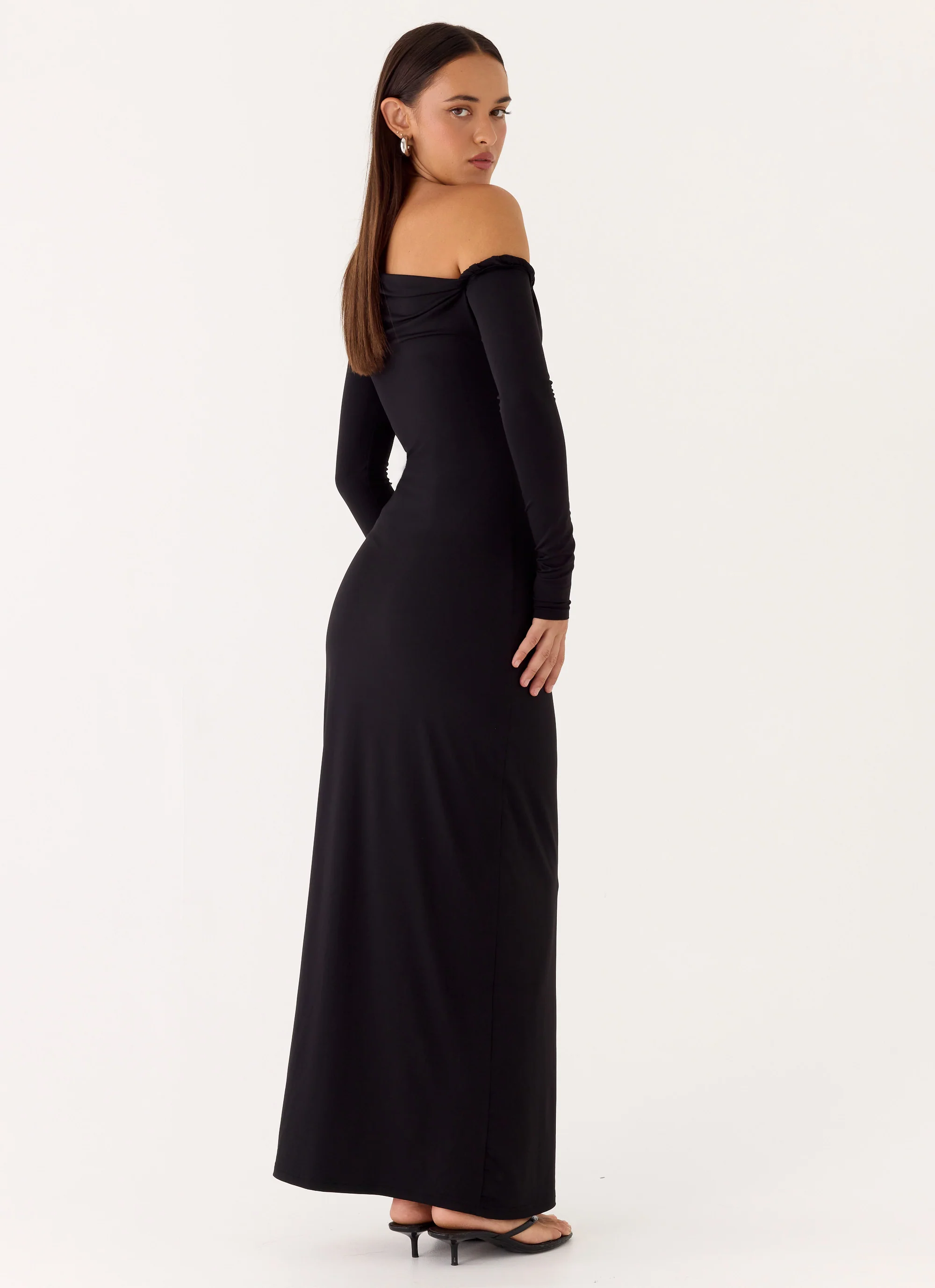 Jordana Twist Maxi Dress - Black - Image 6