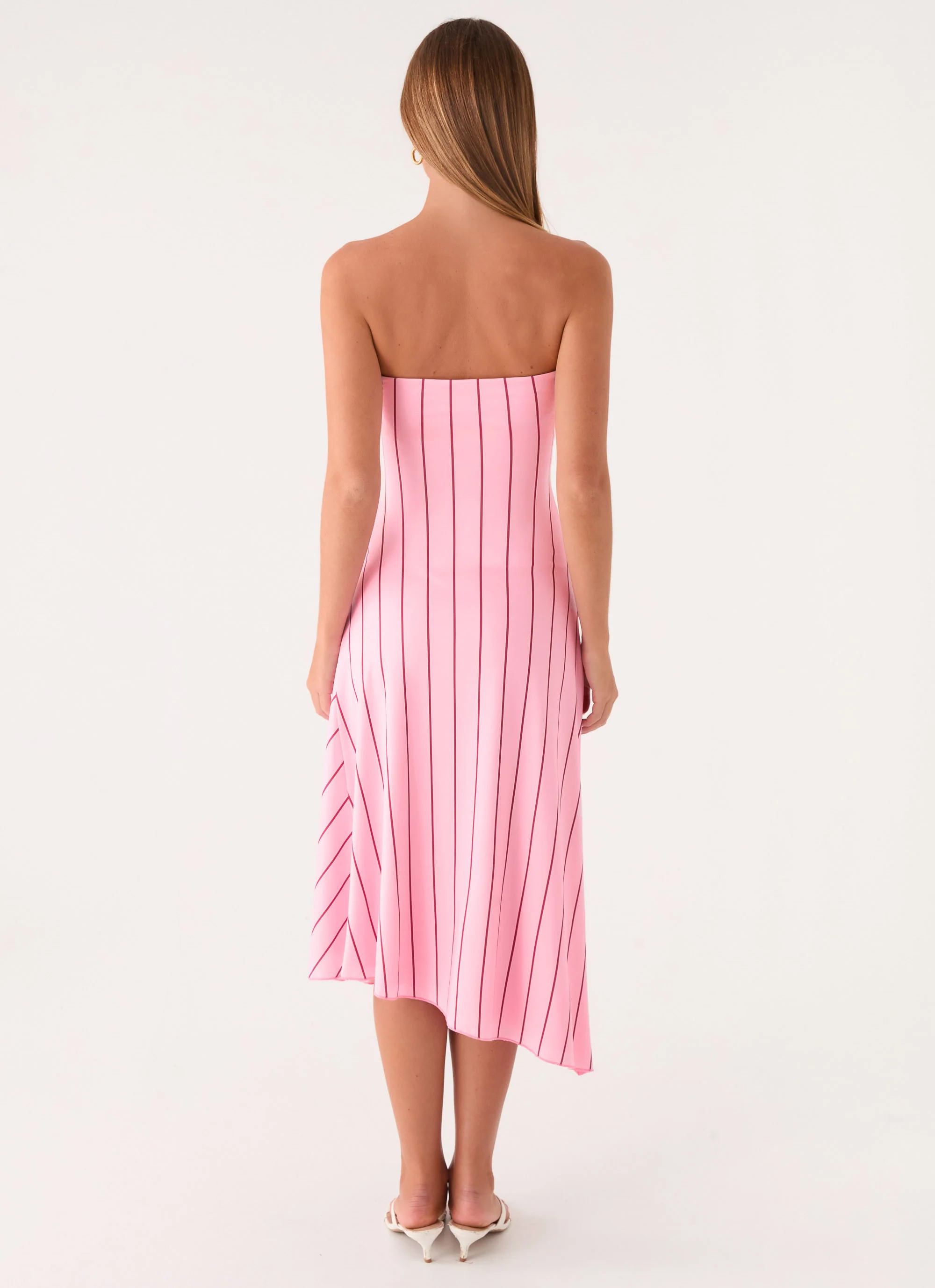 Jorvana Midi Dress - Strawberry Stripe - Image 3
