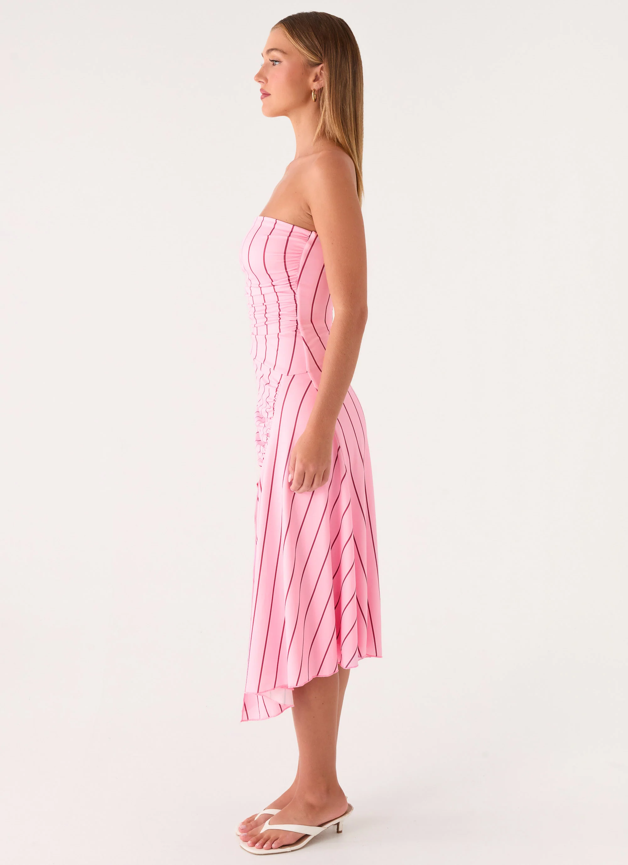 Jorvana Midi Dress - Strawberry Stripe - Image 4