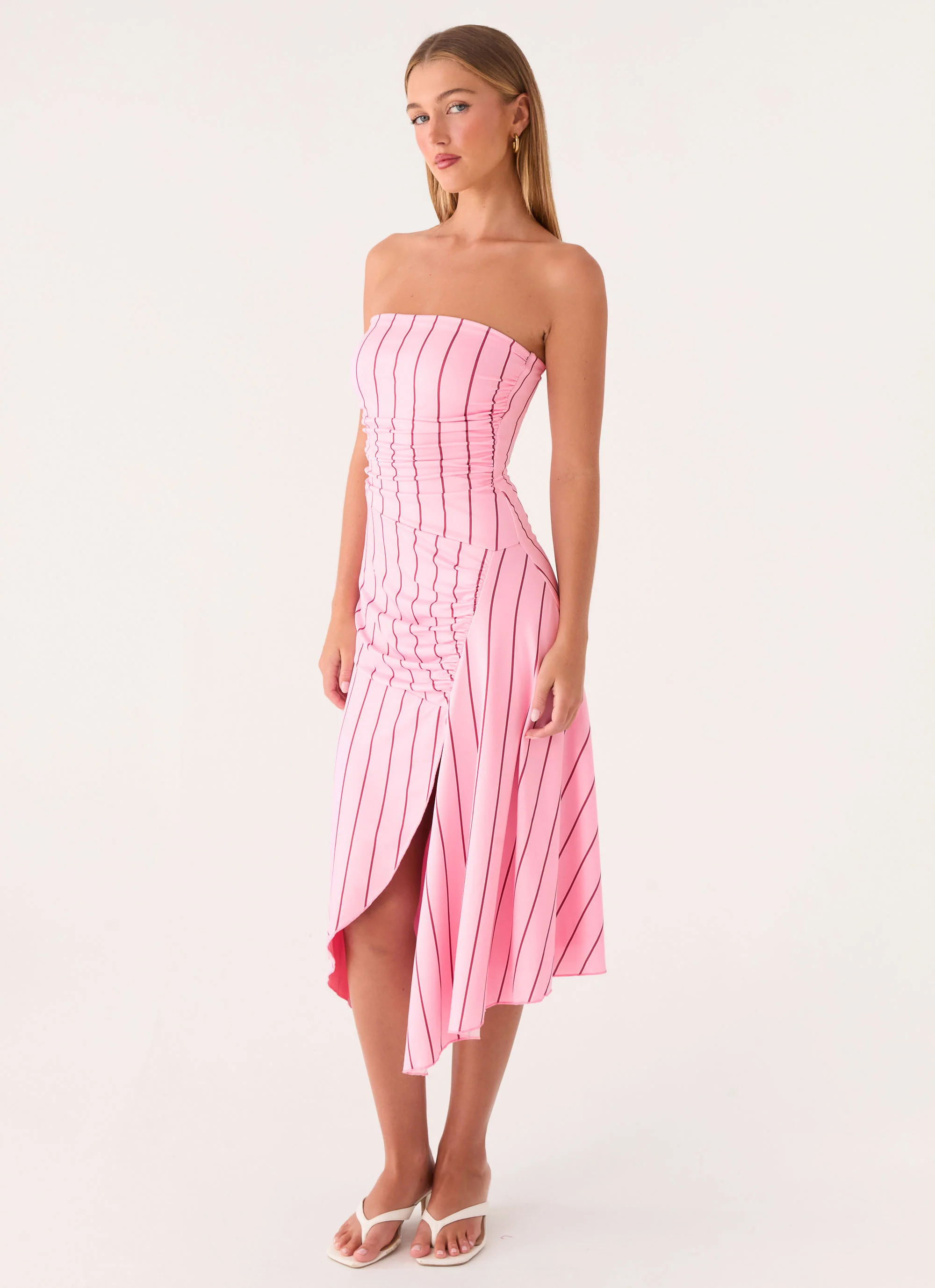 Jorvana Midi Dress - Strawberry Stripe - Image 6