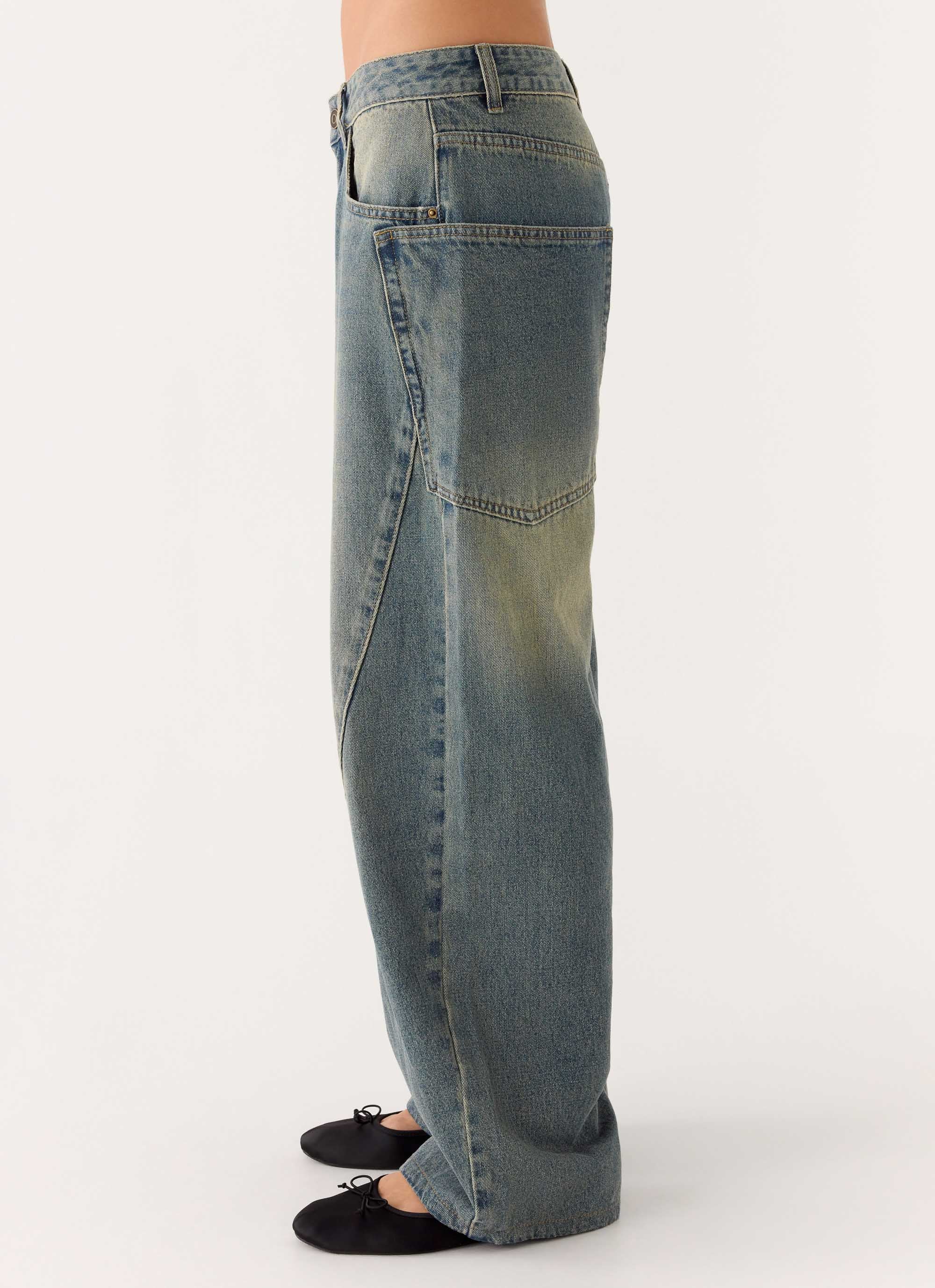 Joseph Low Rise Denim Jeans - Vintage Wash Blue - Image 3