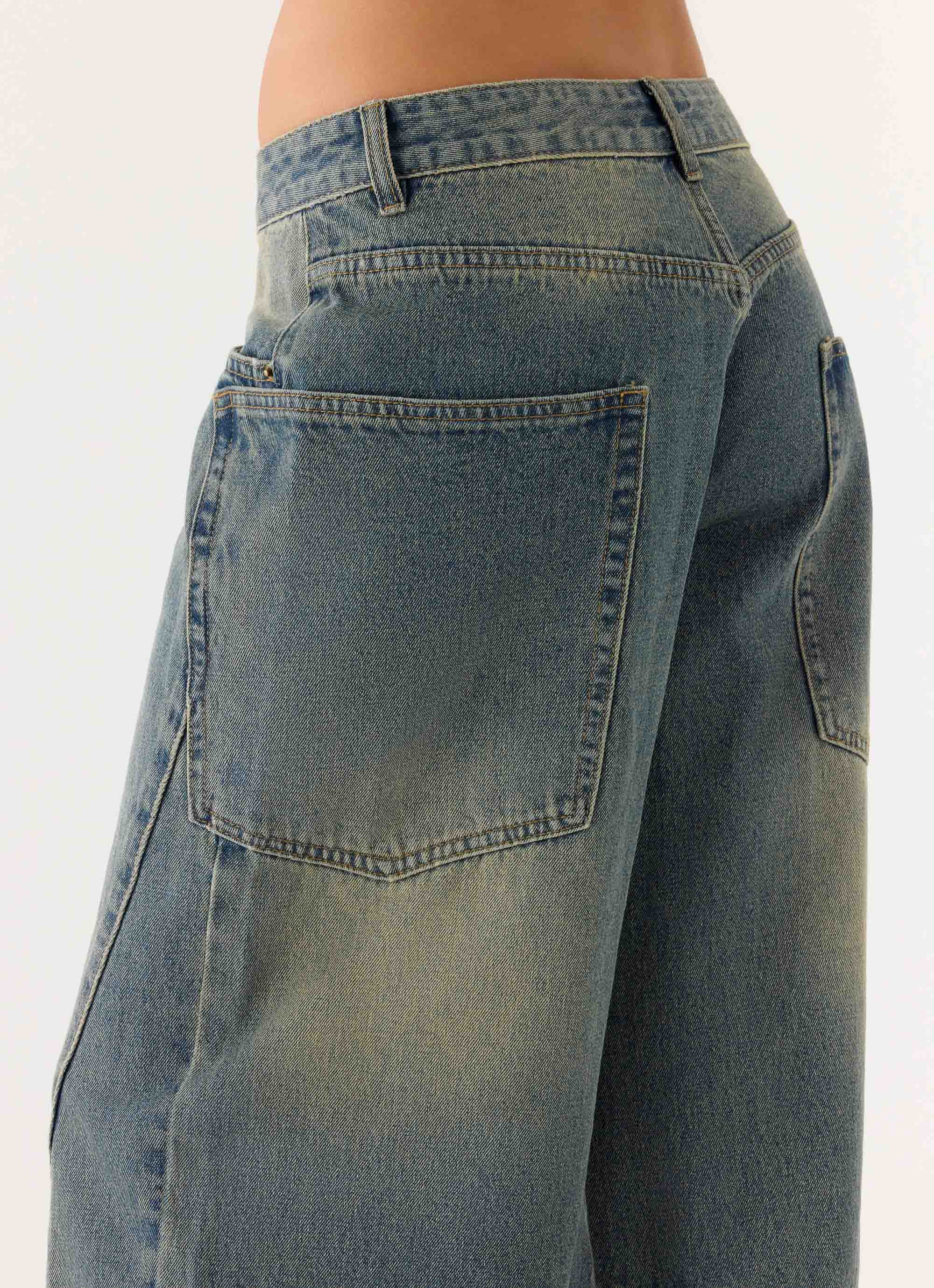Joseph Low Rise Denim Jeans - Vintage Wash Blue - Image 5