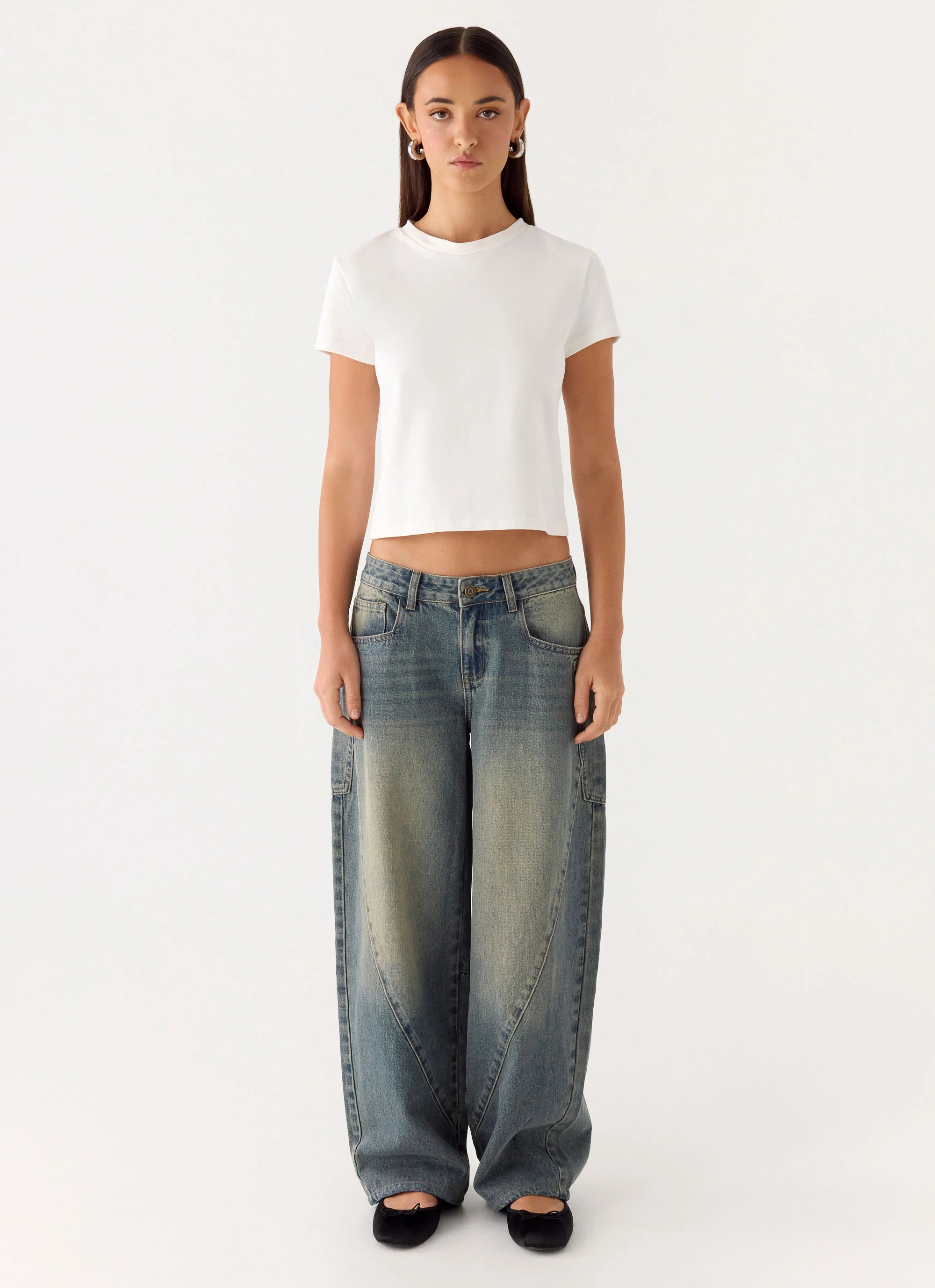Joseph Low Rise Denim Jeans - Vintage Wash Blue - Image 6