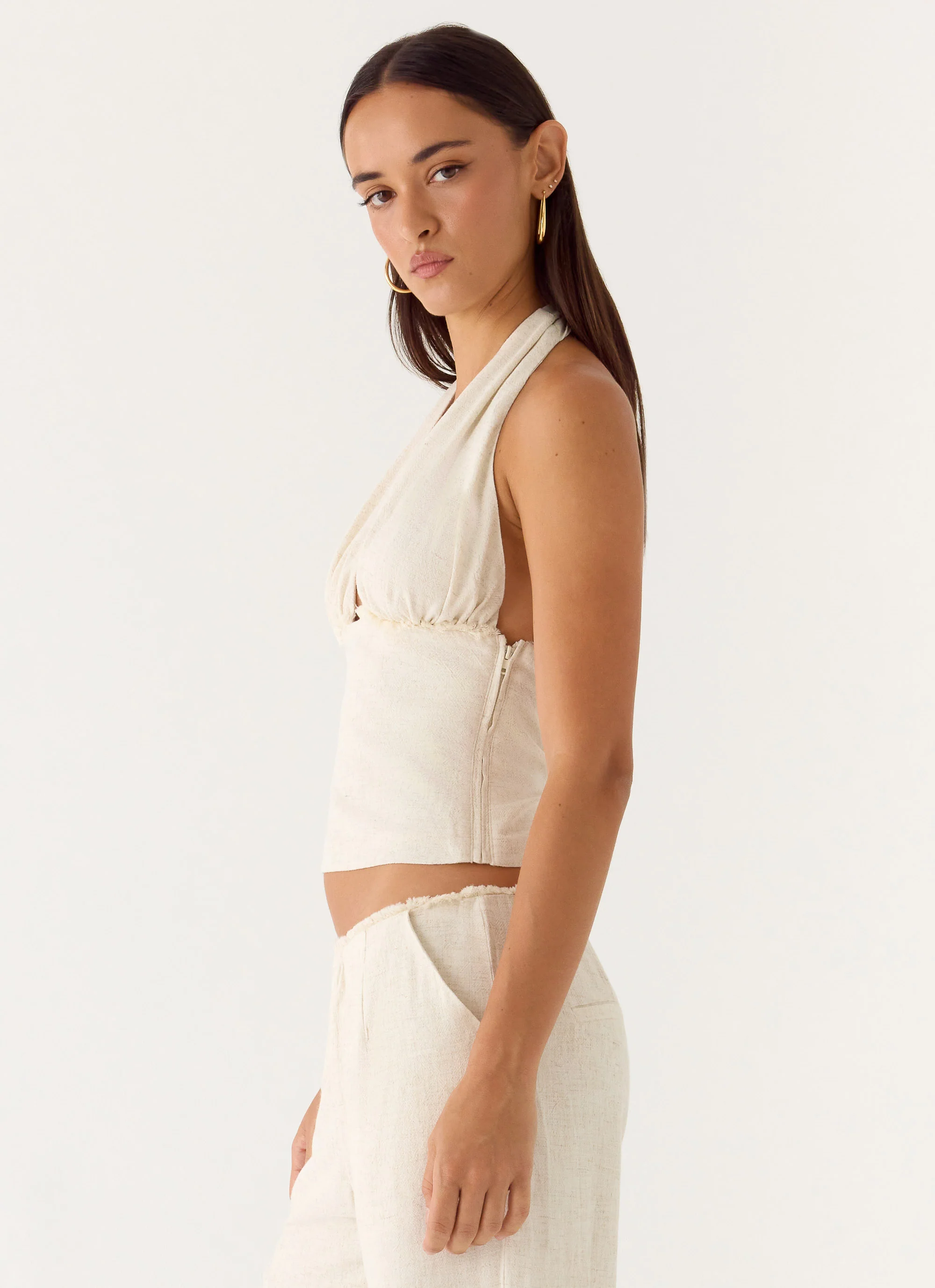 Josephina Halter Top - Oat - Image 2