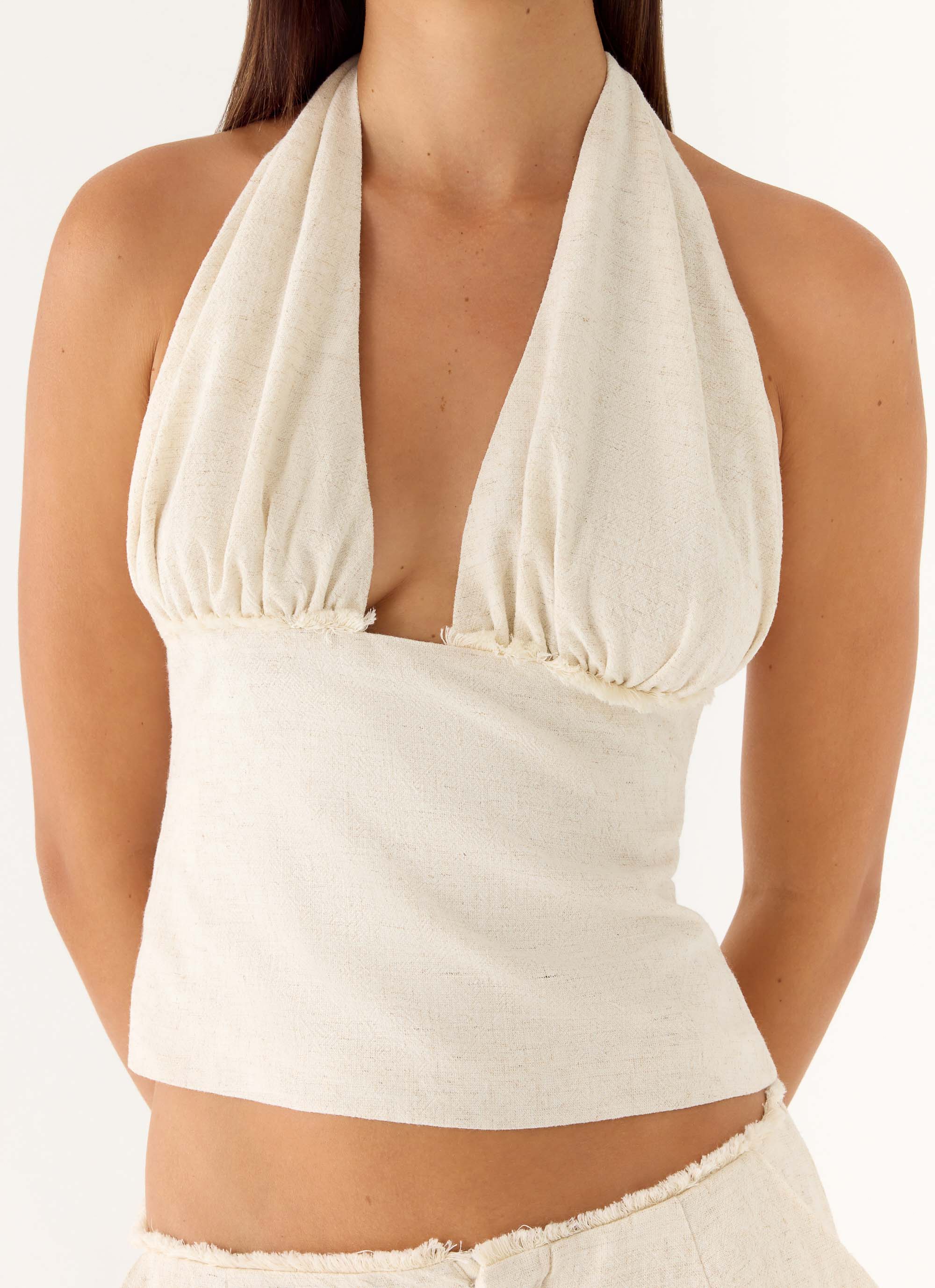 Josephina Halter Top - Oat - Image 6