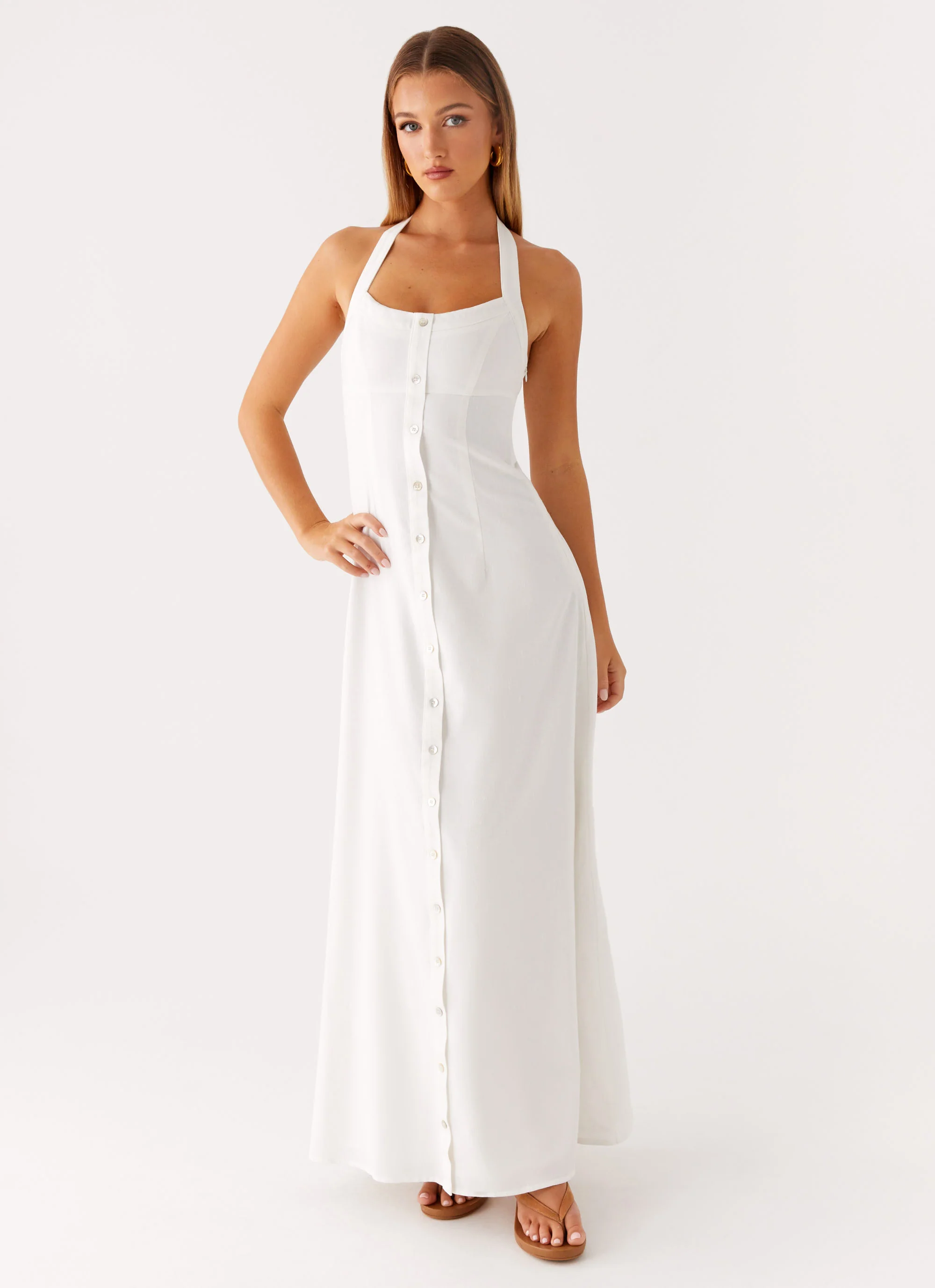 Jovanni Maxi Dress - White - Image 4