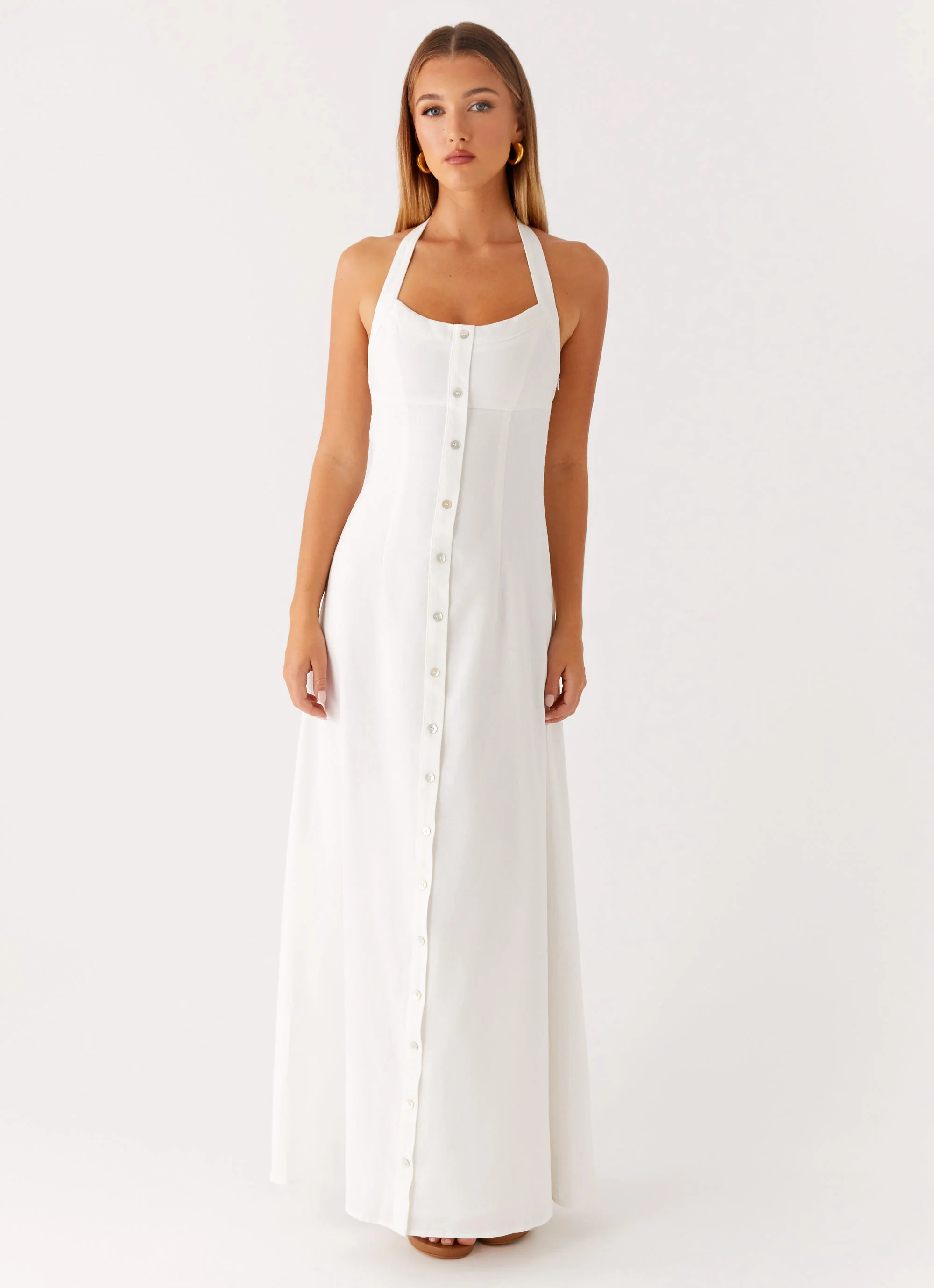 Jovanni Maxi Dress - White - Image 5