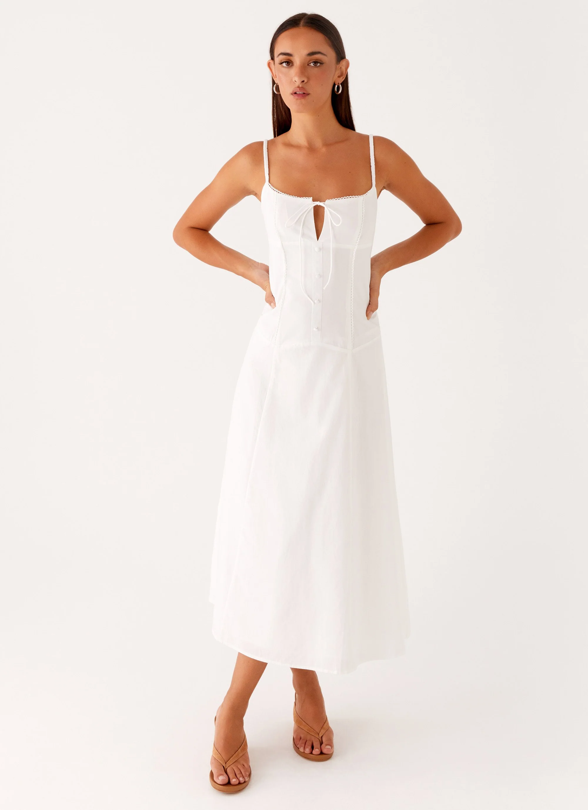 Joyful Midi Dress - White - Image 5