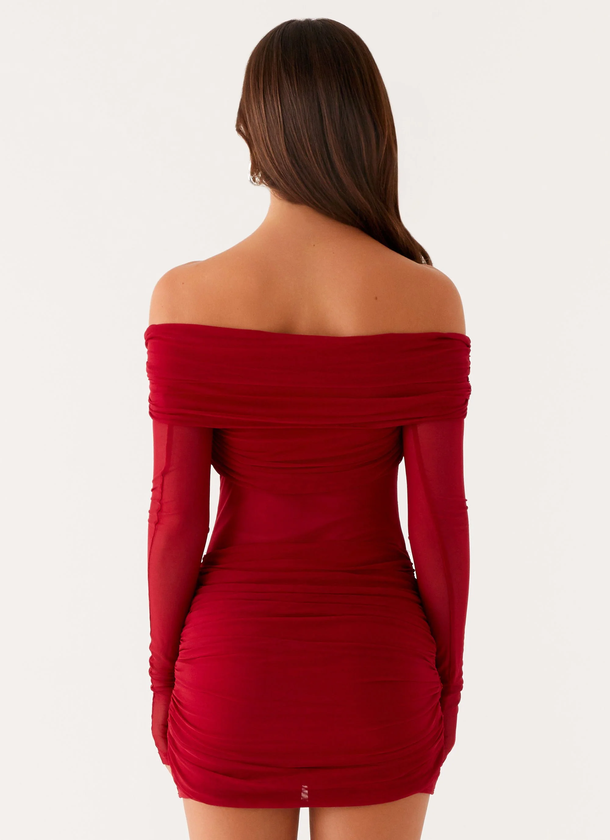 Jules Mini Dress - Raspberry - Image 4