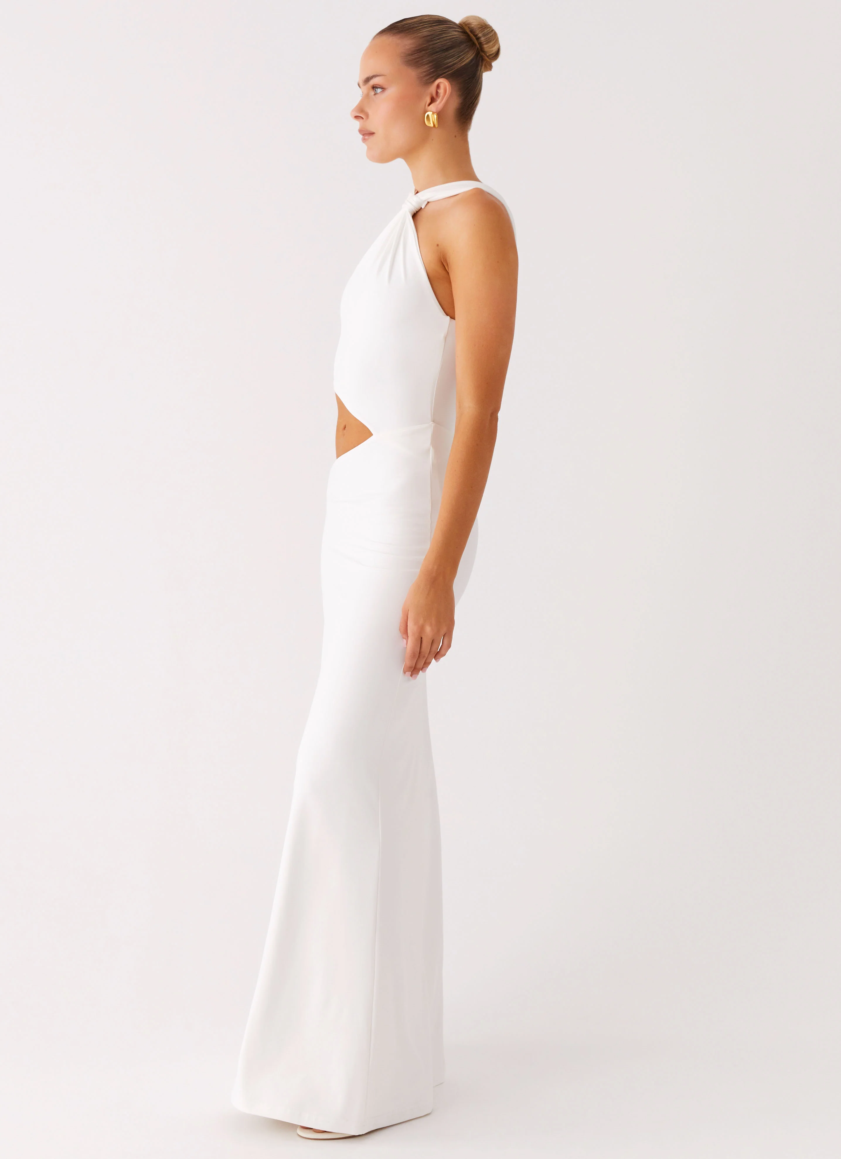 Juliander Knot Maxi Dress - White - Image 2