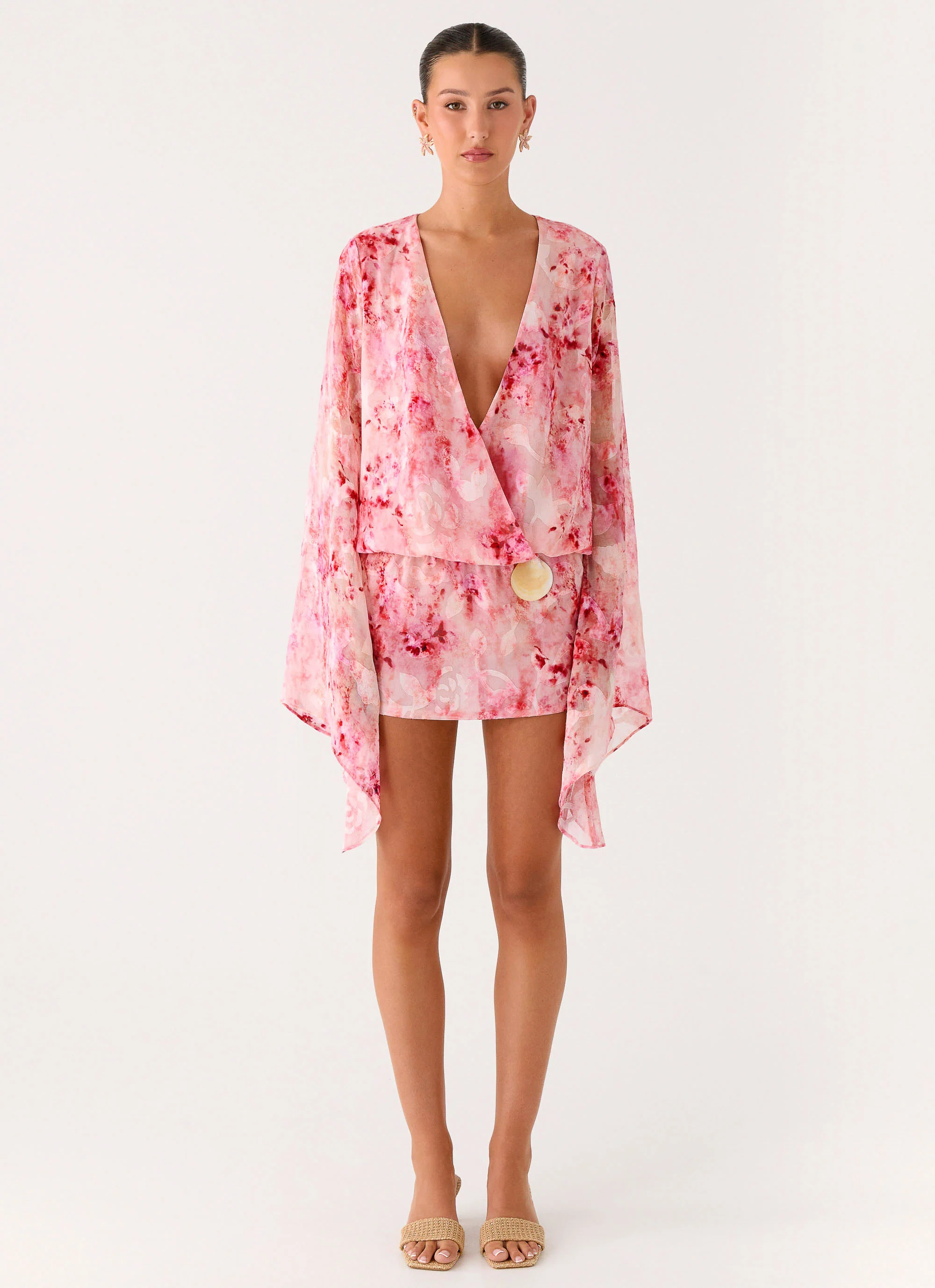 Junia Long Sleeve Mini Dress - Pink - Image 5